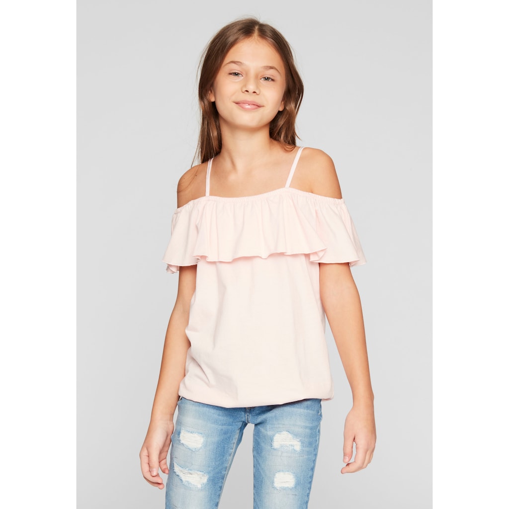 KIDSWORLD Carmenshirt, mit weitem Carmenausschnitt