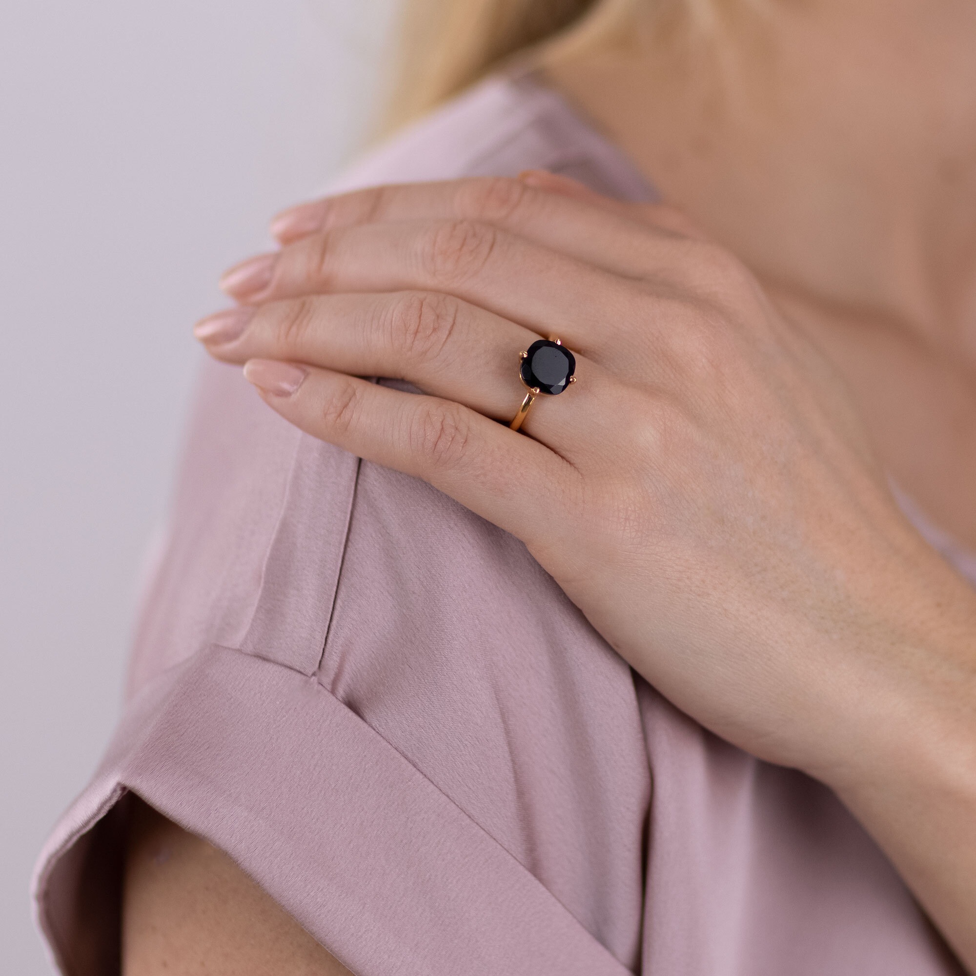 AILORIA Ring Onyx Églantine Black 51 2