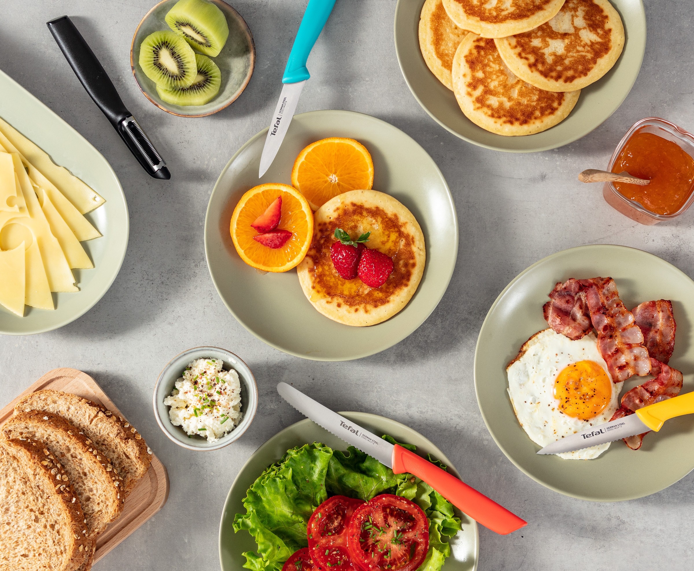 Tefal Schälmesser »Colorfood« 8 cm, Klinge aus deutschem Edelstahl, ergonomischer Griff