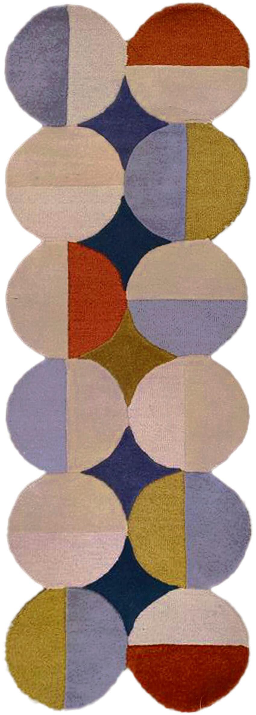 FLAIR RUGS Wollteppich »Mia Ellipse« rechteckig 12 mm Höhe mit gebogenem Zuschnitt