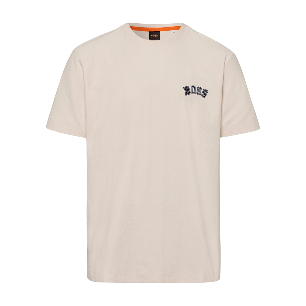 BOSS ORANGE T-Shirt »T-Prep 10246607 01« (1 tlg.) aus dickem Strukturjersey