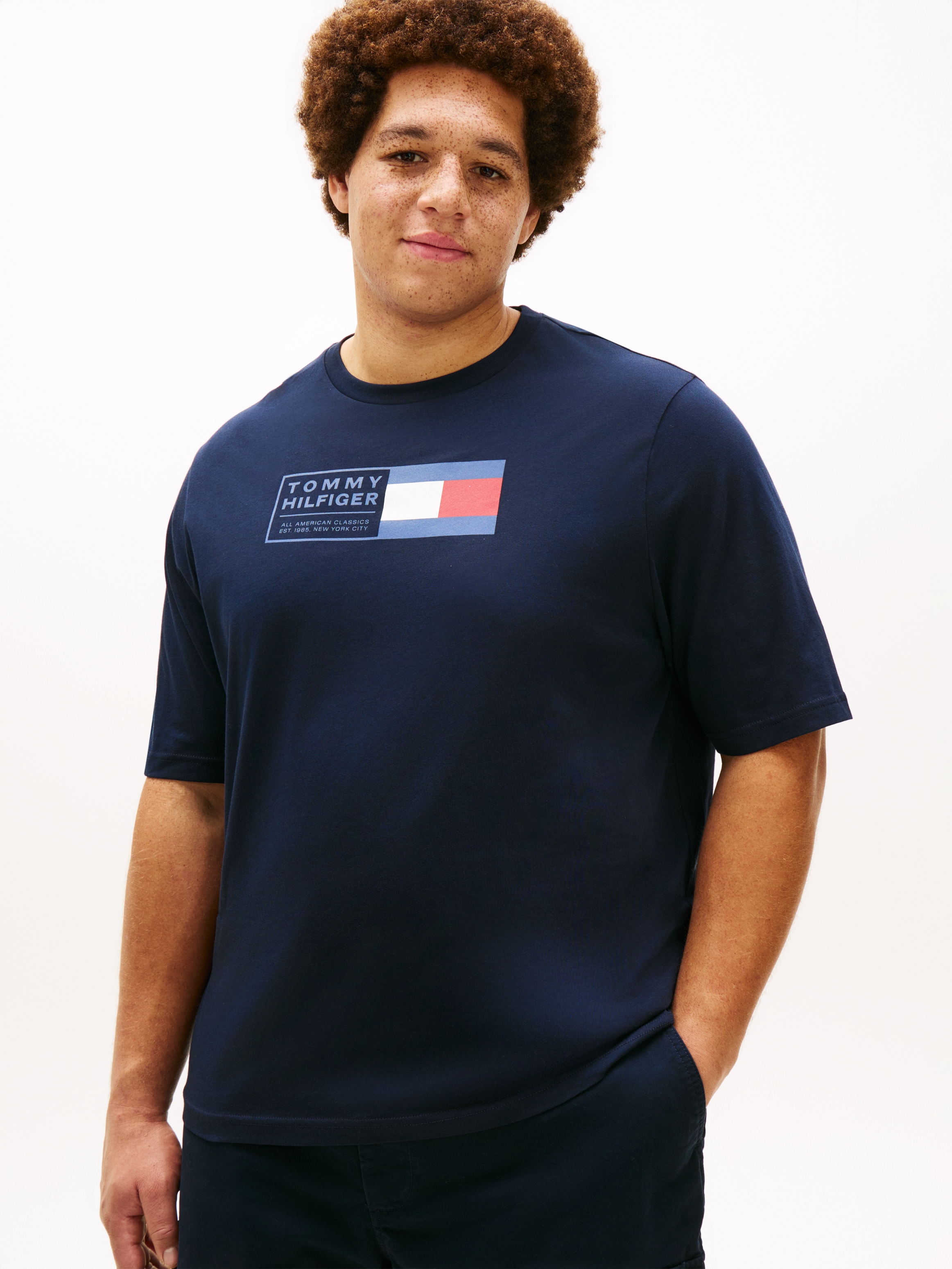 Tommy Hilfiger Big & Tall T-Shirt "BRAND LOVE TEXT" Regular fit für große G günstig online kaufen