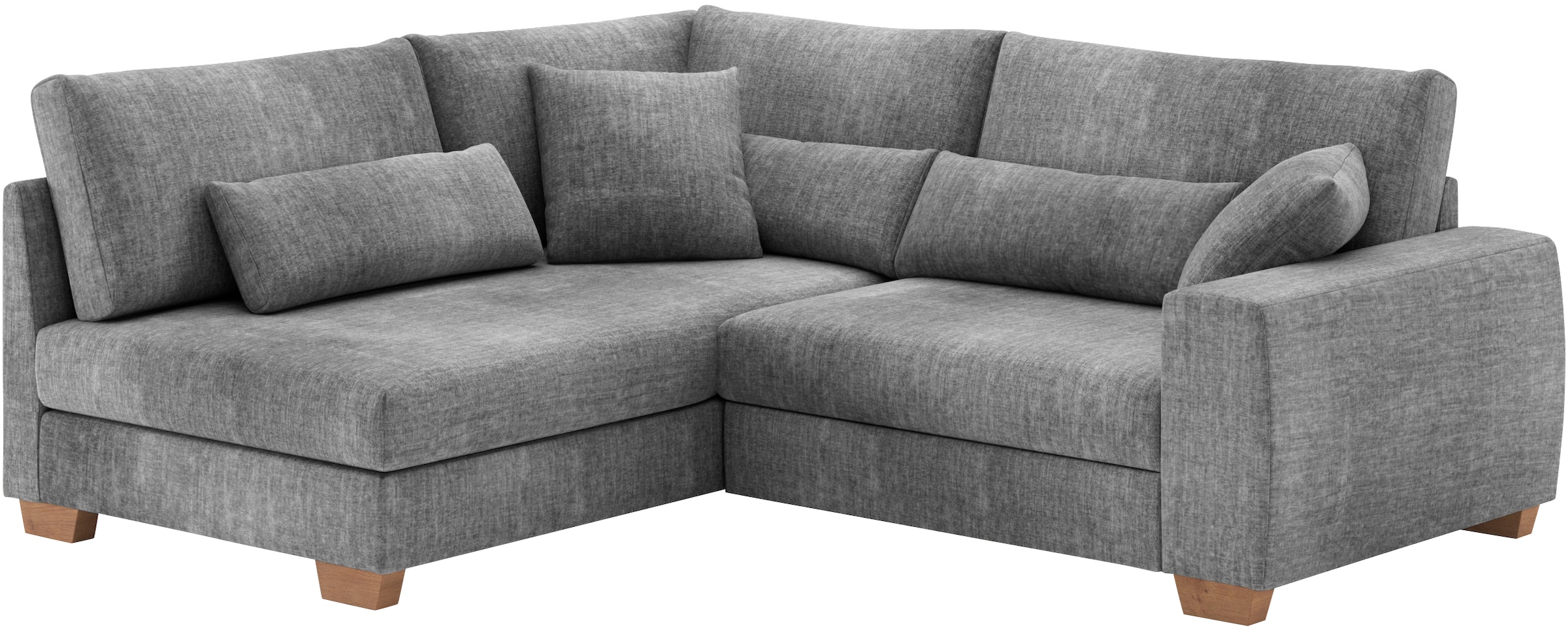 Mr. Couch Ecksofa »Helena L-Form, bis 140 kg belastbar«, mit Taschenfederkern, wahlweise mit Bettfunktion