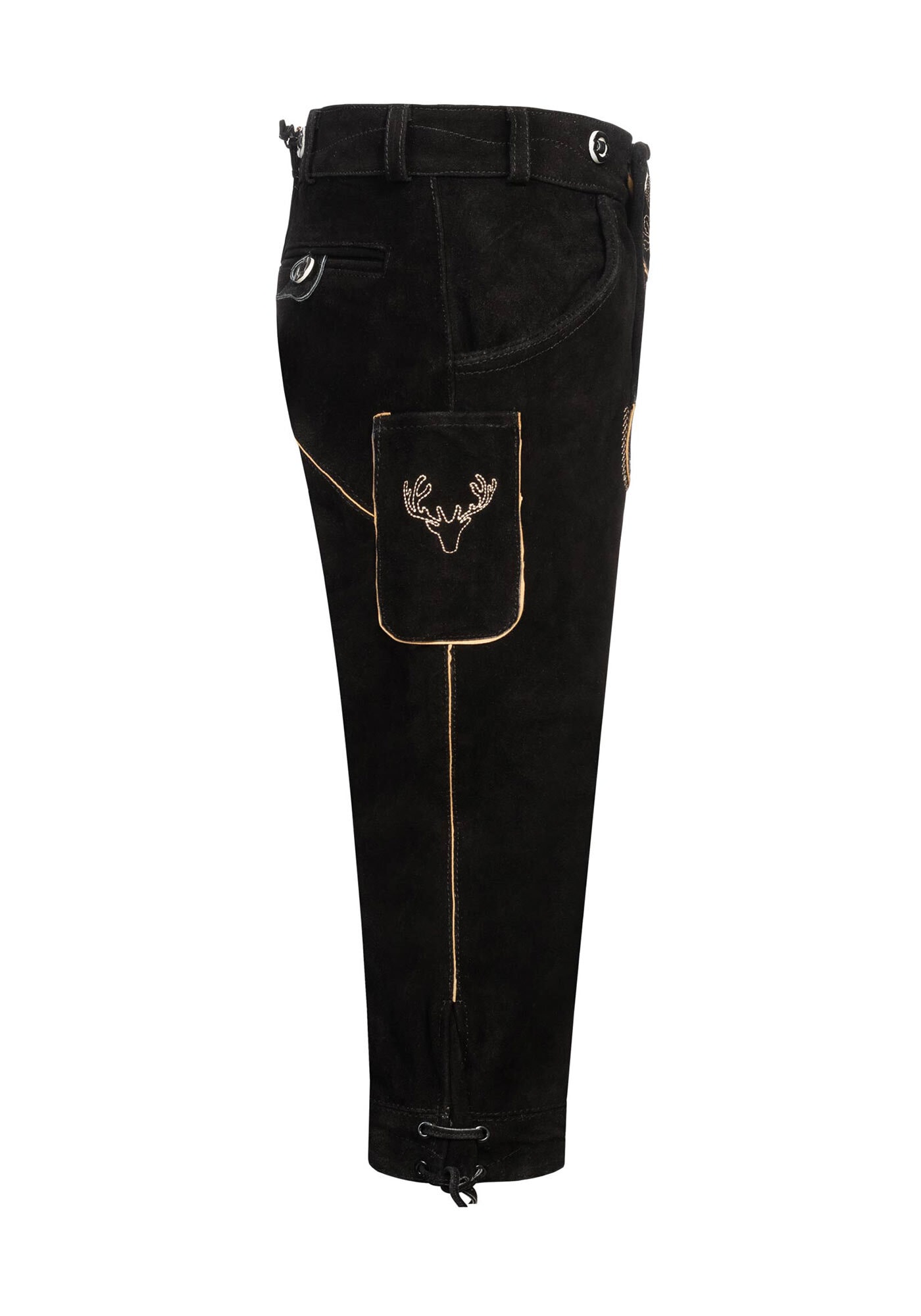 Alessandro Salvarini Trachtenlederhose »ASSeppl«, Lederhose aus Echtleder mit Träger im traditionellen Stil