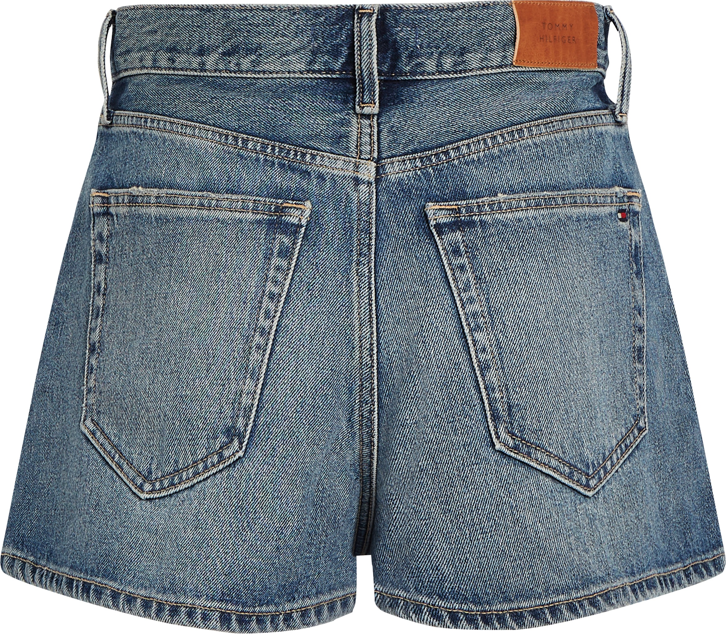 Tommy Hilfiger Shorts »DNM MINI FLARE SHORT HW SELI«, mit ausgestellter Beinform
