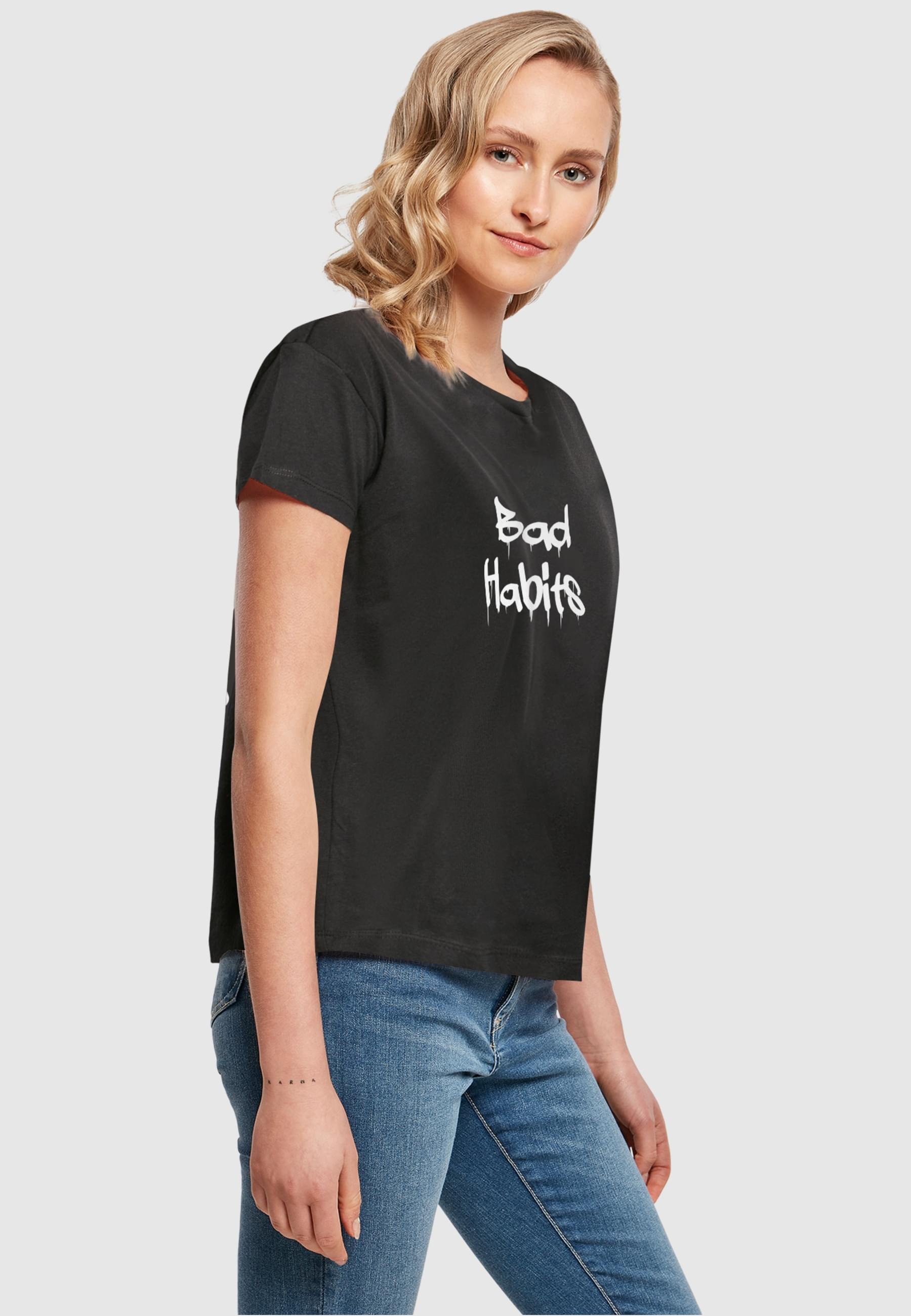 Merchcode T-Shirt »Merchcode Damen Ladies Bad Habits Box Tee«, (1 tlg.)