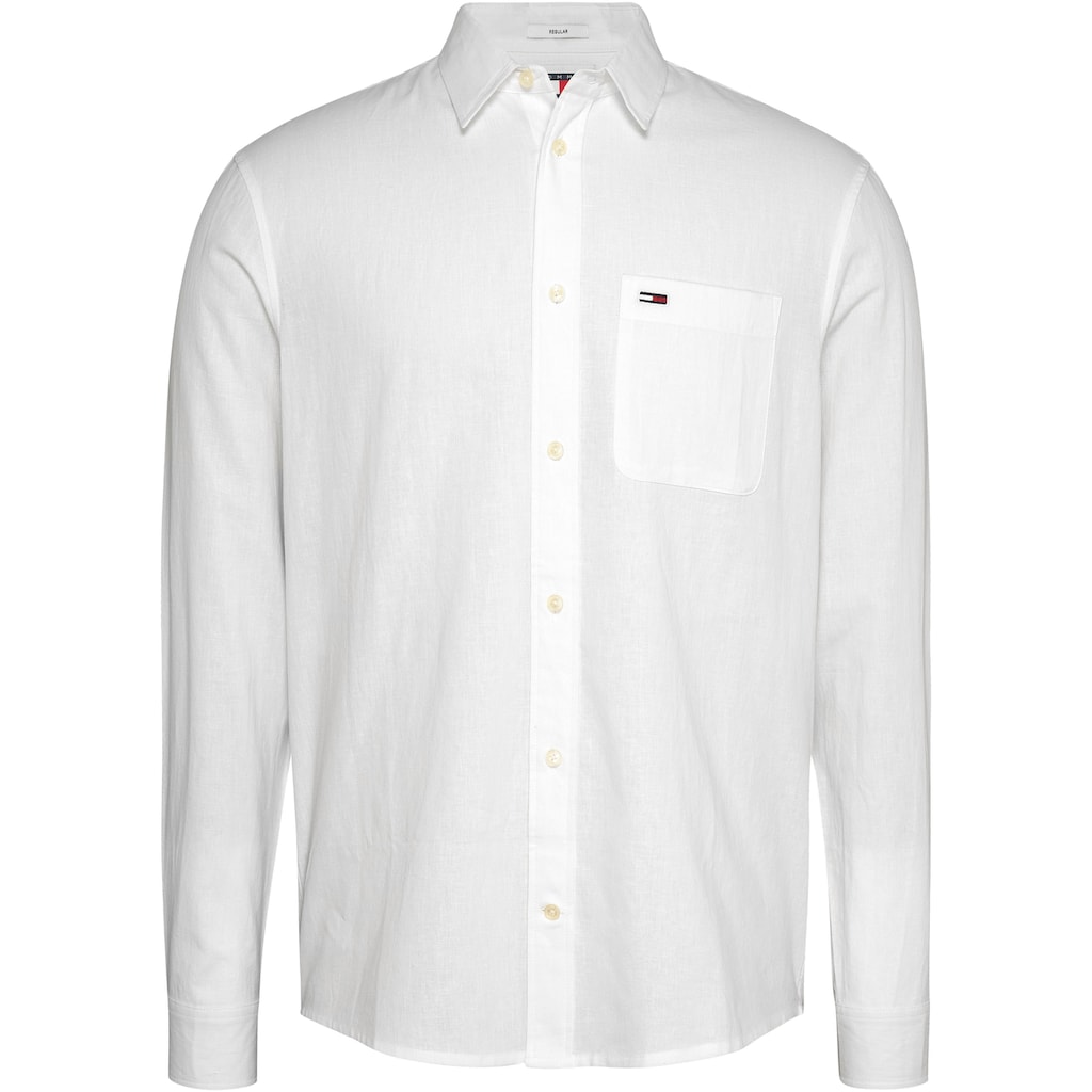 Tommy Jeans Langarmhemd »TJM REG LINEN BLEND SHIRT«