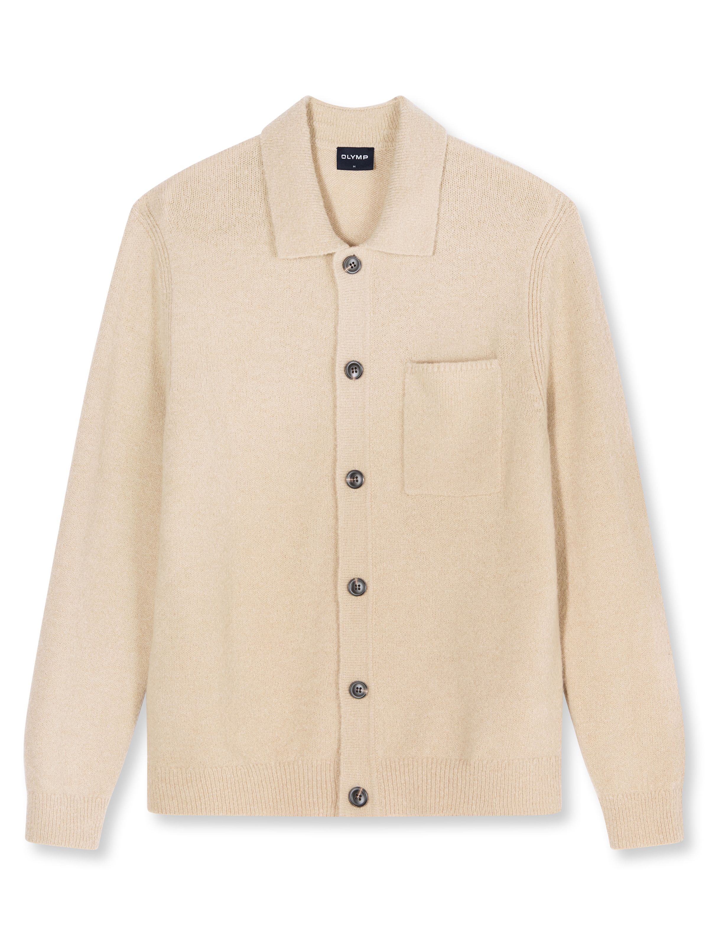 OLYMP Strickjacke "Casual" mit Woll-Anteil, Overshirt, Regular fit