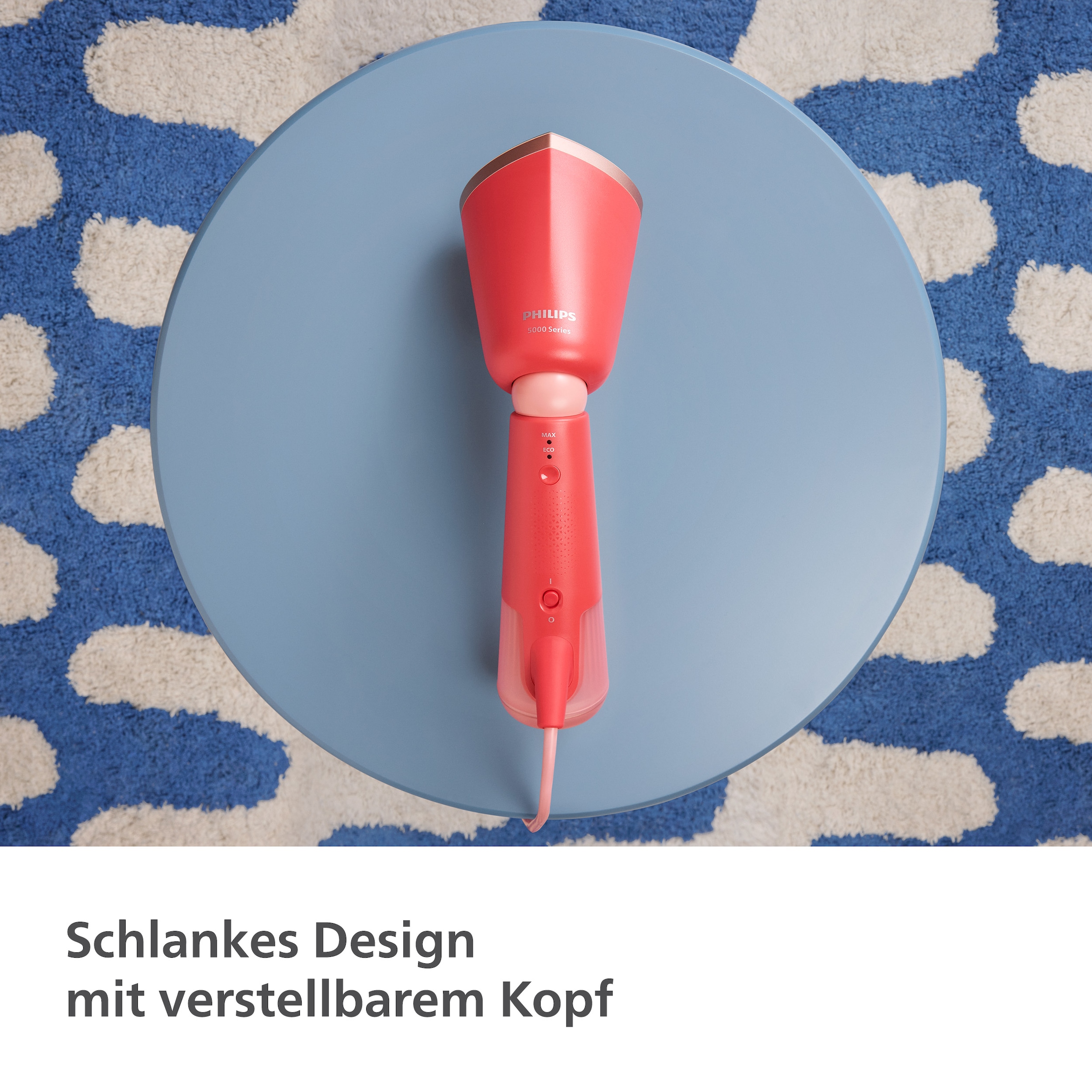Philips Dampfbürste »STH5020 "Styler", 120 ml abnehmbarer Wassertank, Metallplatte«, 1400 W, Steamer im schlanken Design, 2-in-1 Handschuh und Tasche inkl.