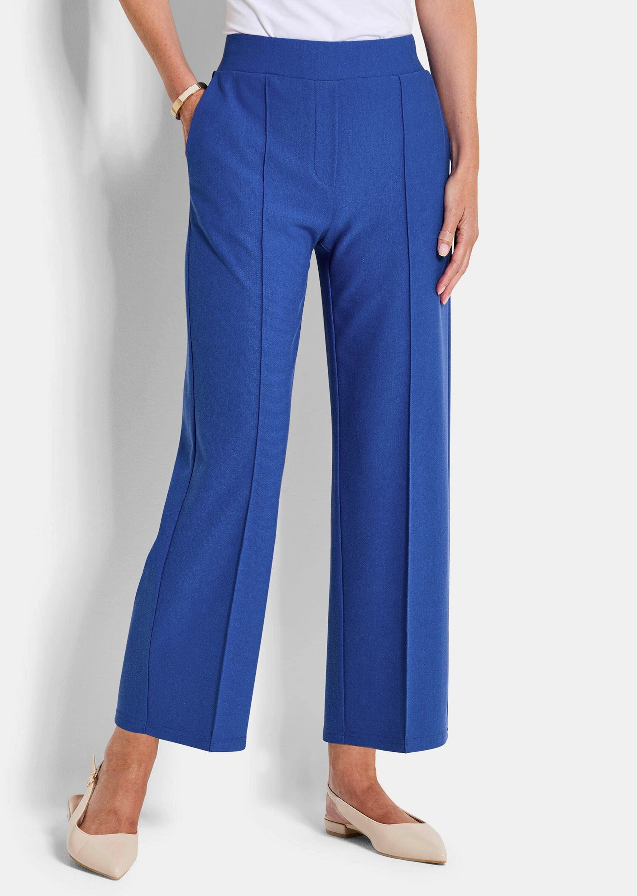 Thumbnail - GOLDNER Stoffhose "Kurzgröße Verkürzte Hose VERA mit Biesen"