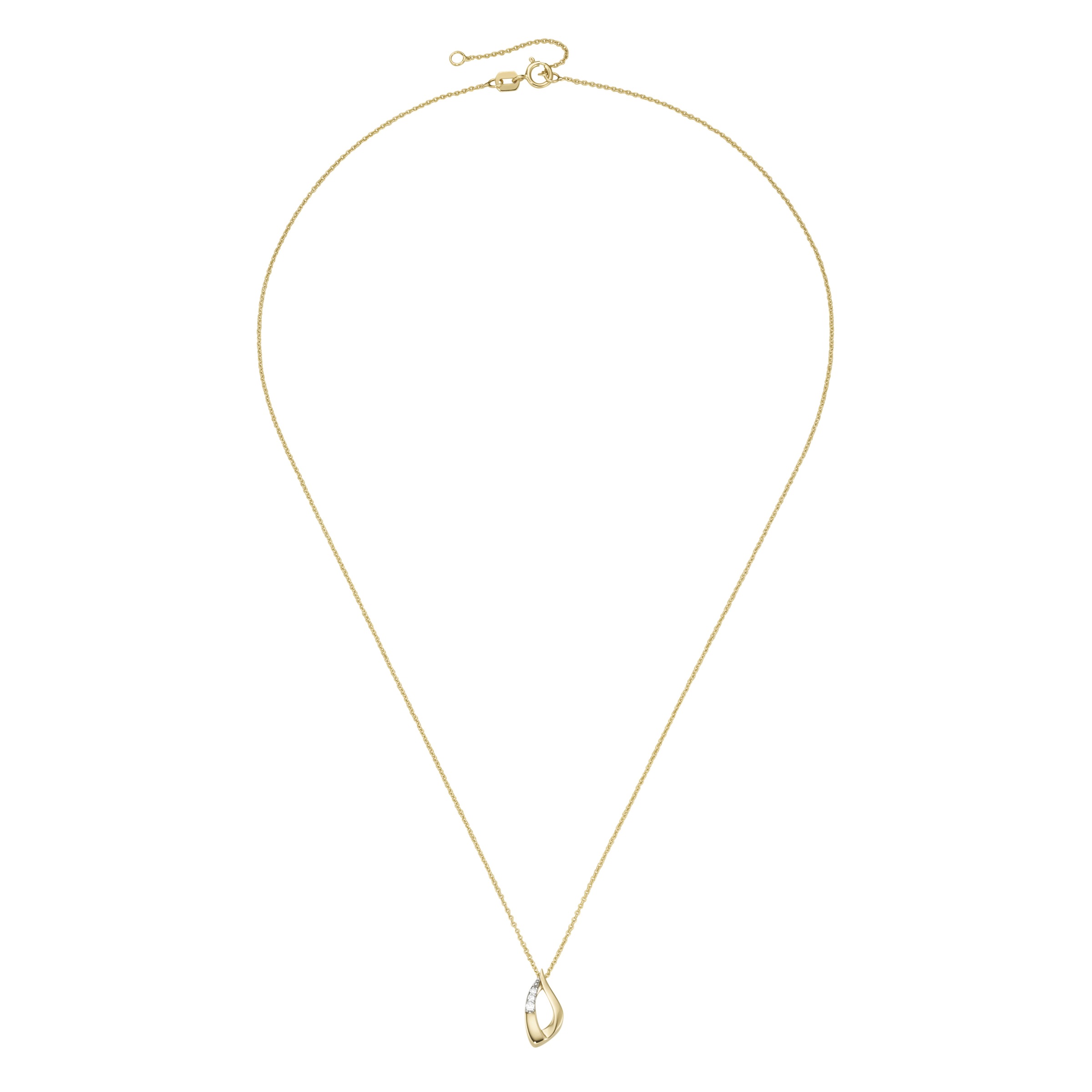 Luigi Merano Kette mit Anhänger »Anhänger mit Brillanten, Gold 585«