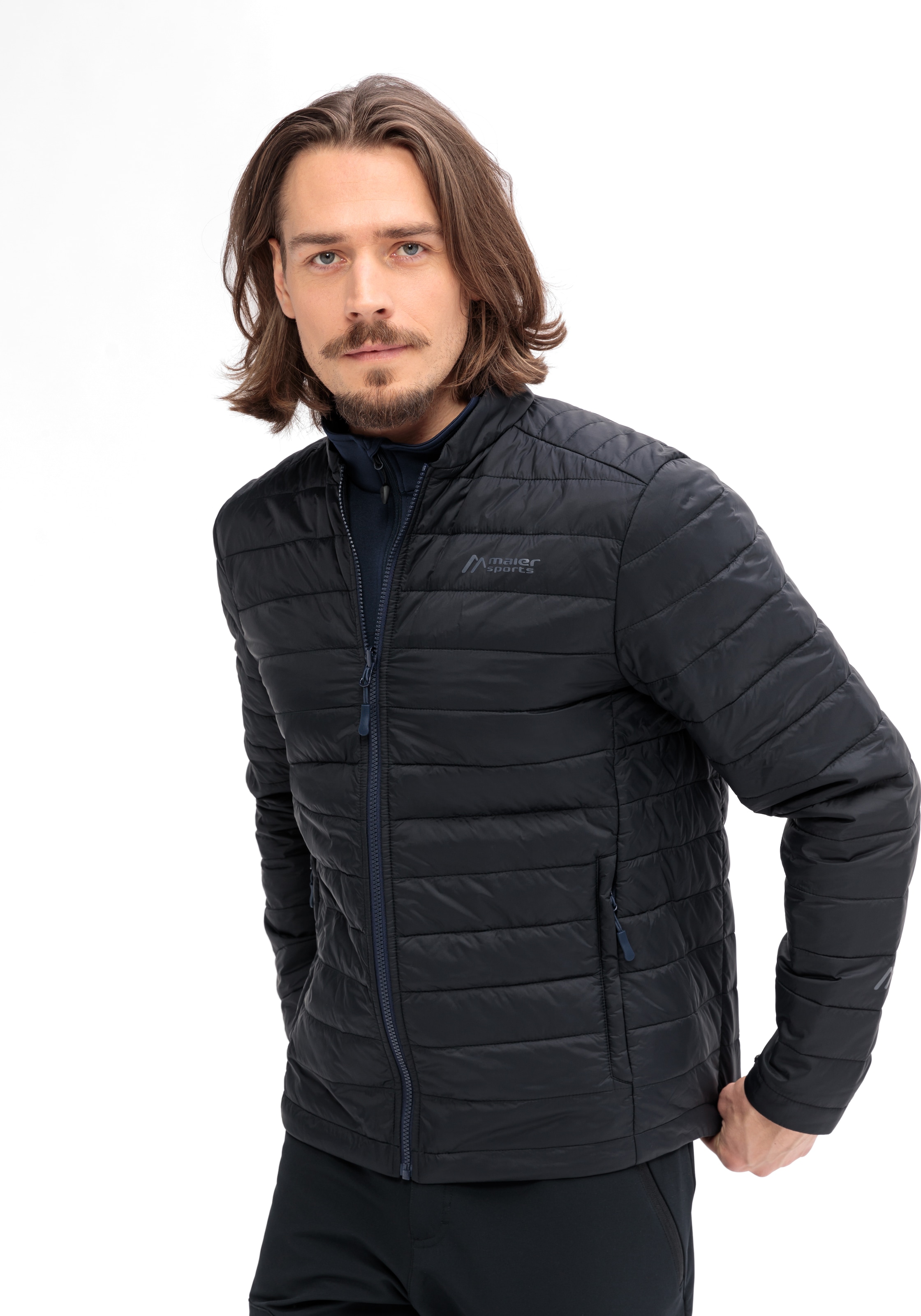 Maier Sports Funktionsjacke »WOUT«, Herren Outdoor-Jacke, wind/wasserdicht, 2 RV-Taschen und Kapuze