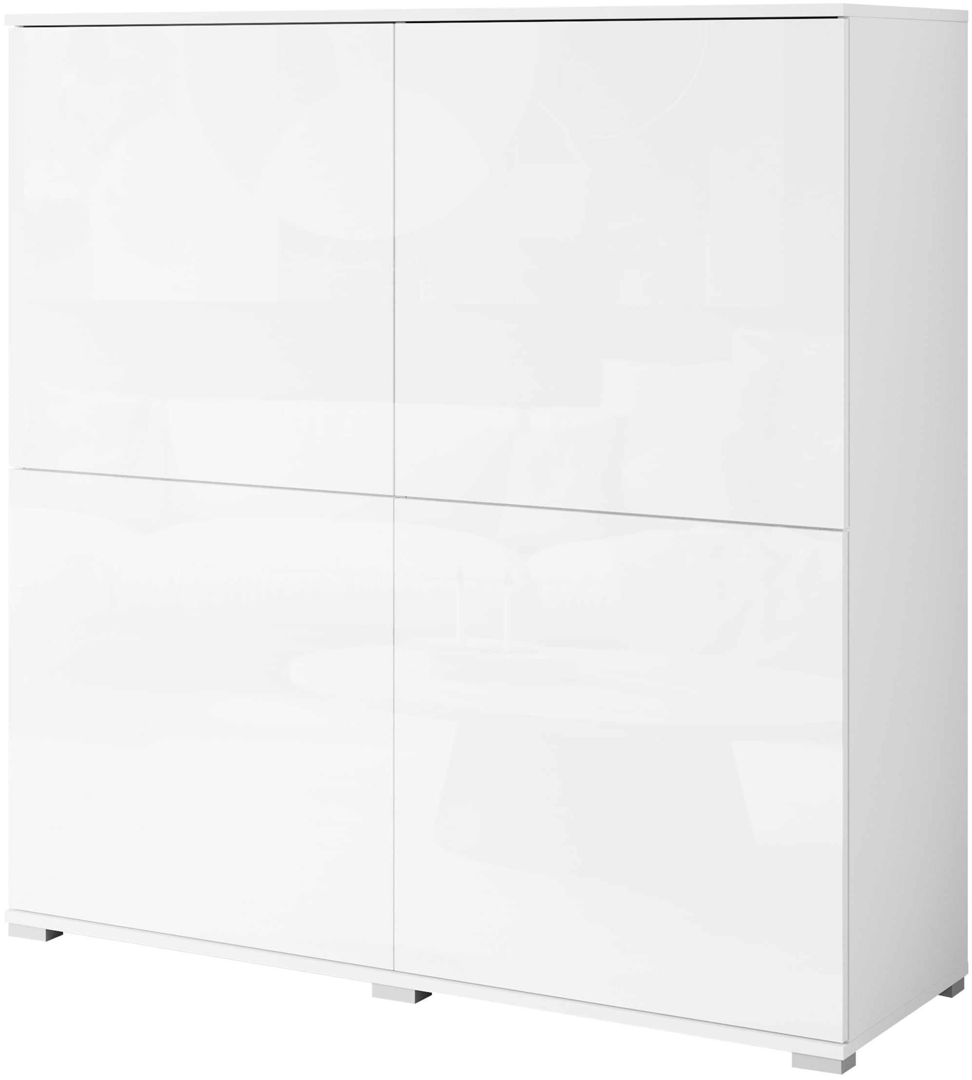 INOSIGN Highboard "Kenia, moderne grifflose Hochkommode mit 4 Türen, Breite günstig online kaufen