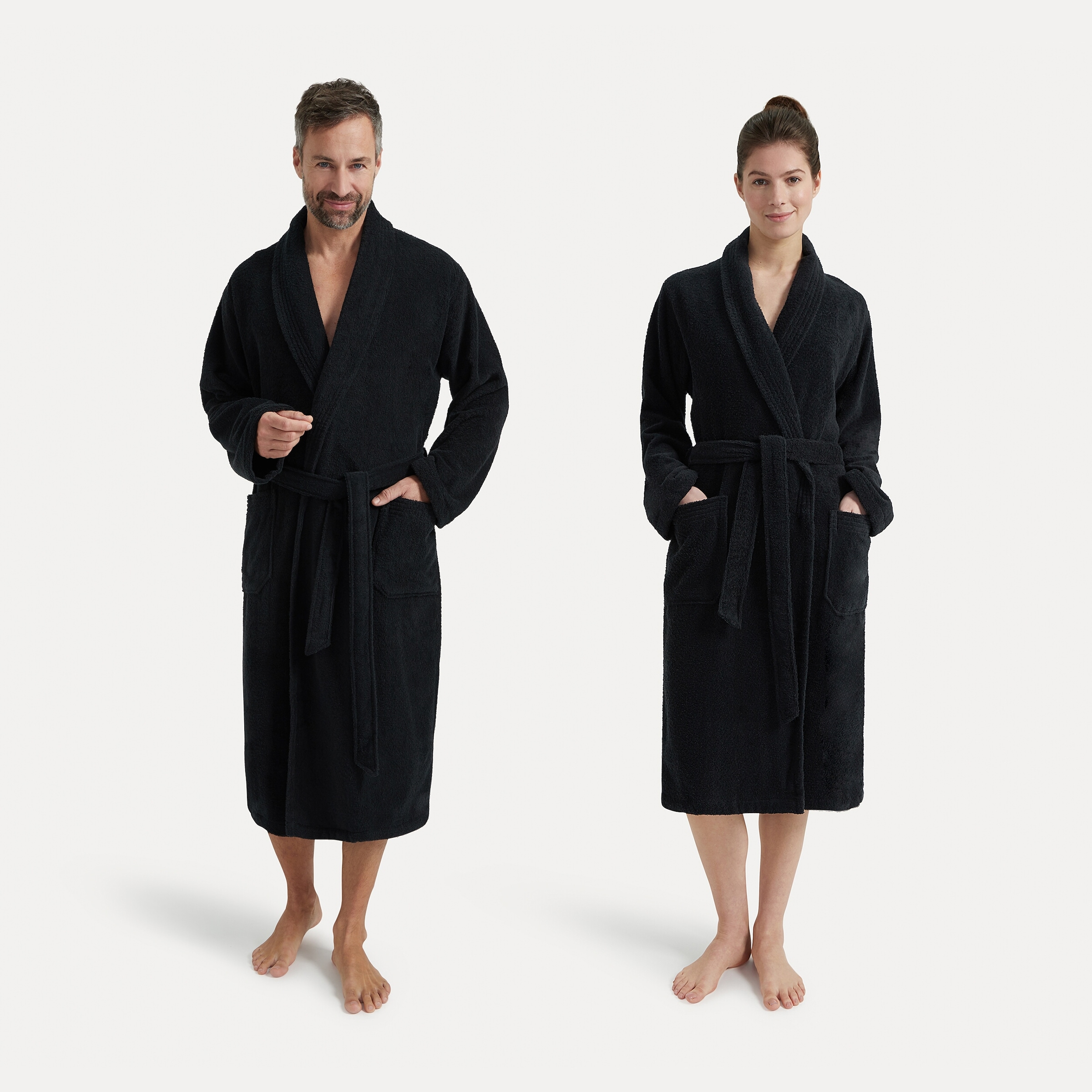Möve Unisex-Bademantel "Basic", 1 Stk. mit Schalkragen günstig online kaufen