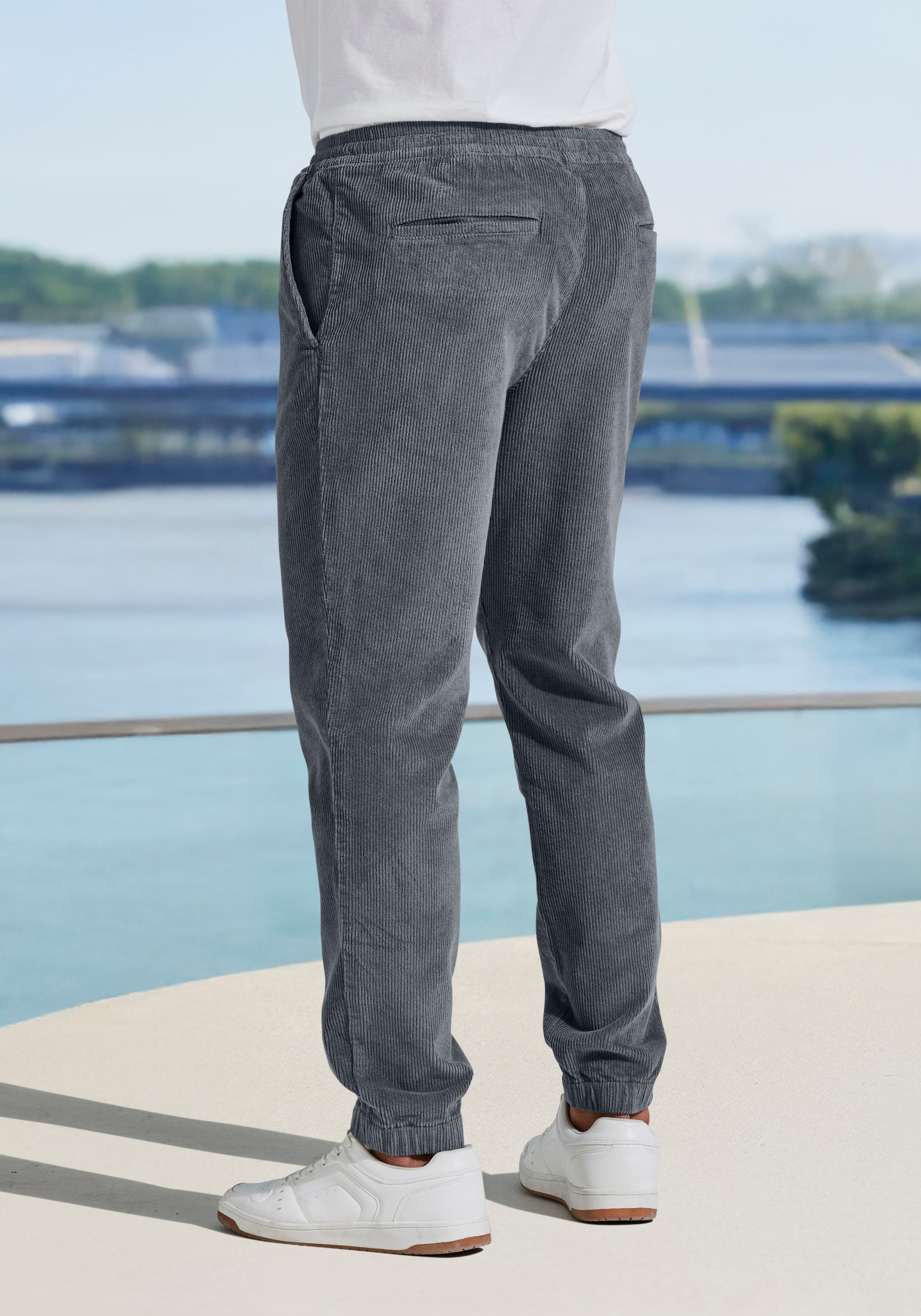 John Devin Jogger Pants »bis Größe 5XL - elastische Cordhose«  Jogg Pants aus Cord-Stretch