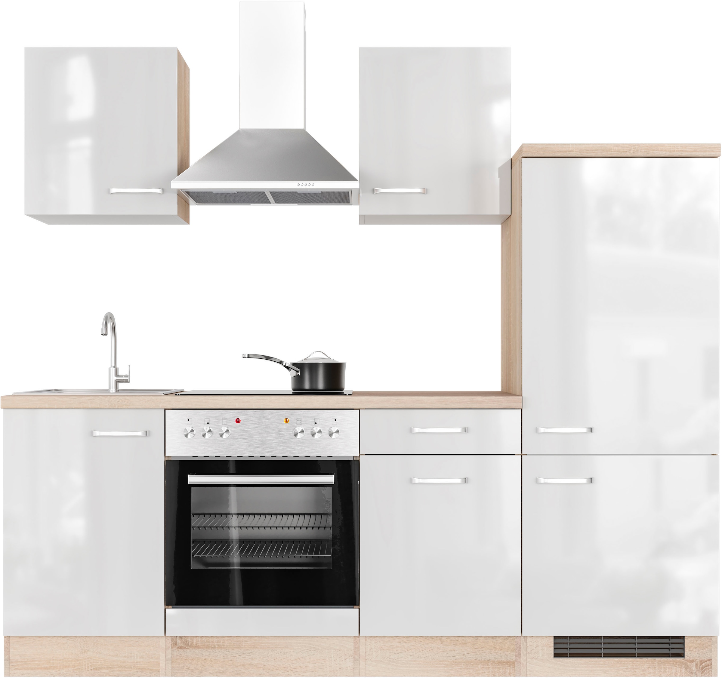 Flex-Well Küche »Florenz«, Breite 220 cm, mit und ohne E-Geräten lieferbar