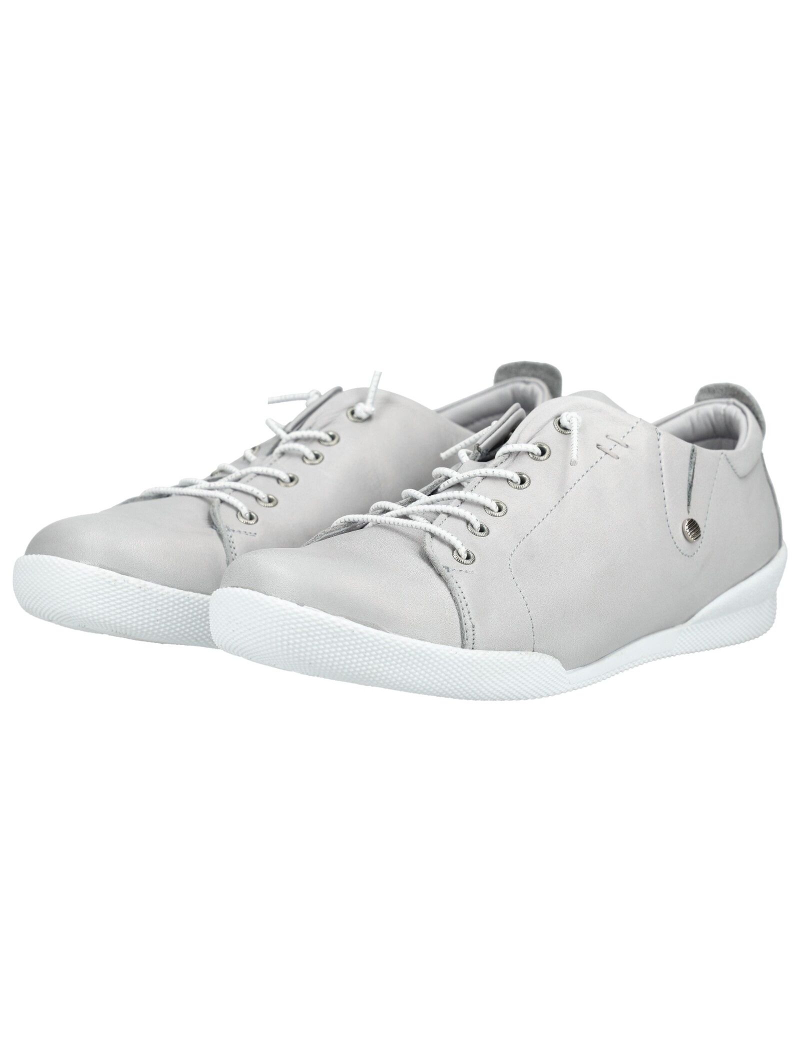 Schnürschuh ANDREA CONTI "Andrea Conti Sneaker Leder", Damen, Gr. 41, hellgrau, Leder, Schuhe Schnürschuh 3