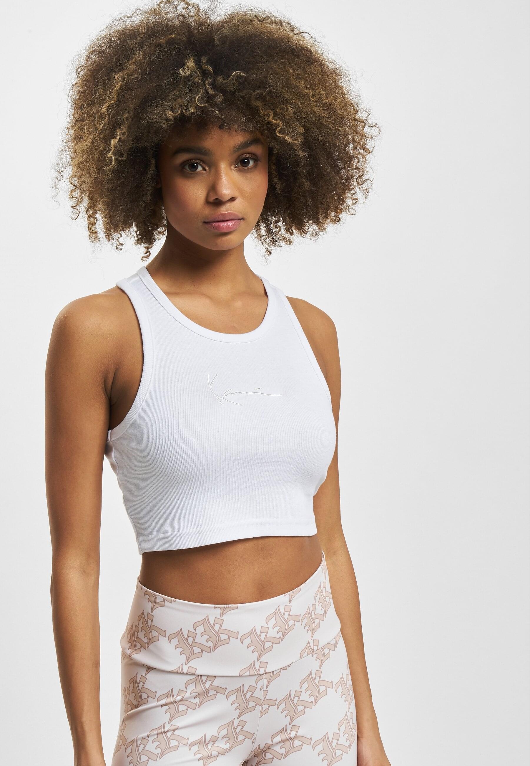 Karl Kani T-Shirt »Karl Kani Damen KW232-032-2 KK Small Signature Racer Rib Top«, (1 tlg.)