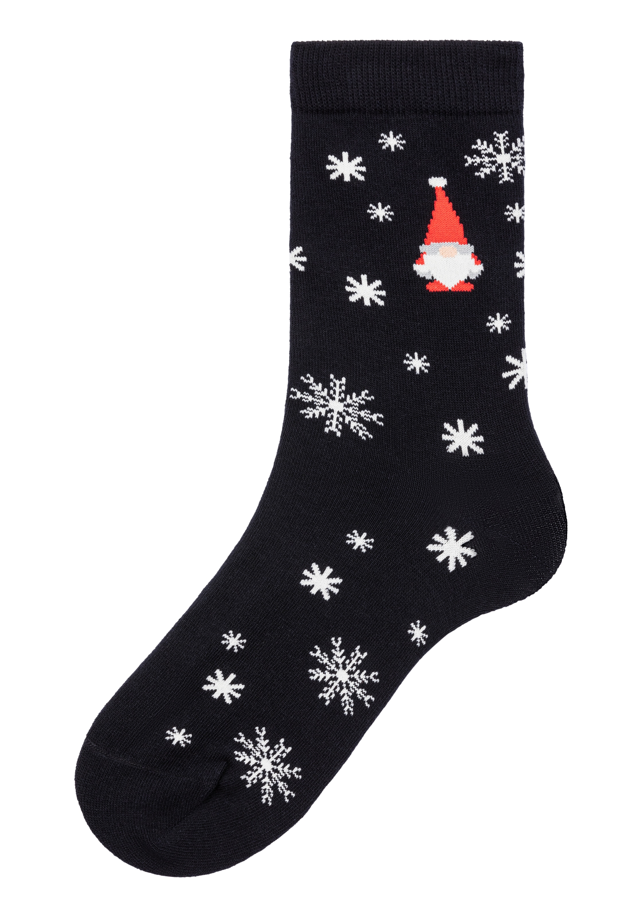 H.I.S Basicsocken, (Packung, 3 Paar), mit weihnachtlichen Motiven