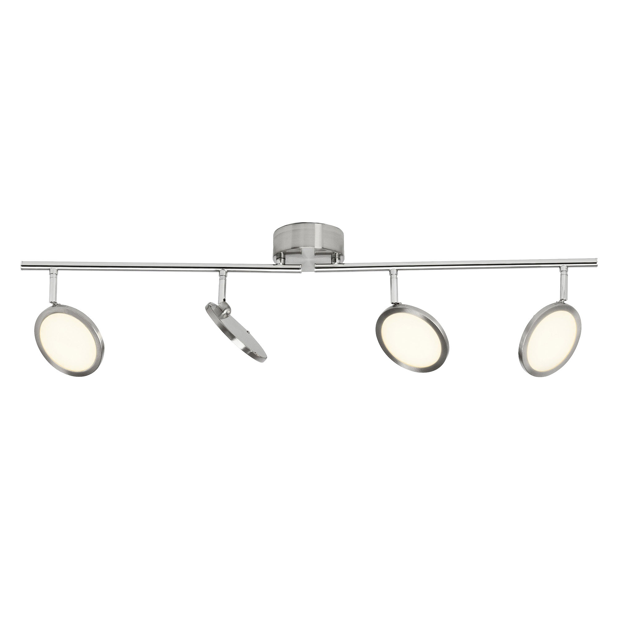 Brilliant Leuchten Deckenstrahler Pluto, LED-Modul, 1 St., Warmweiß, LED 4flg eisen/weiß easyDim
