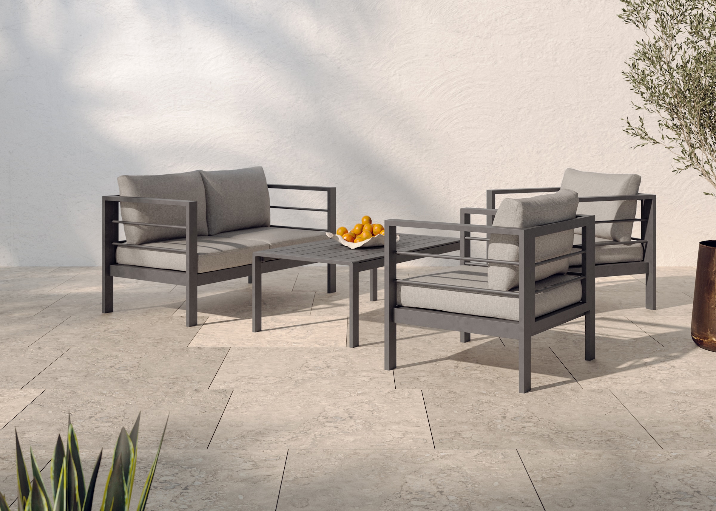 KONIFERA Gartenlounge-Set ""New Jersey"" Set, 1x2er Sofa, 2 Sessel, Tisch 6 günstig online kaufen