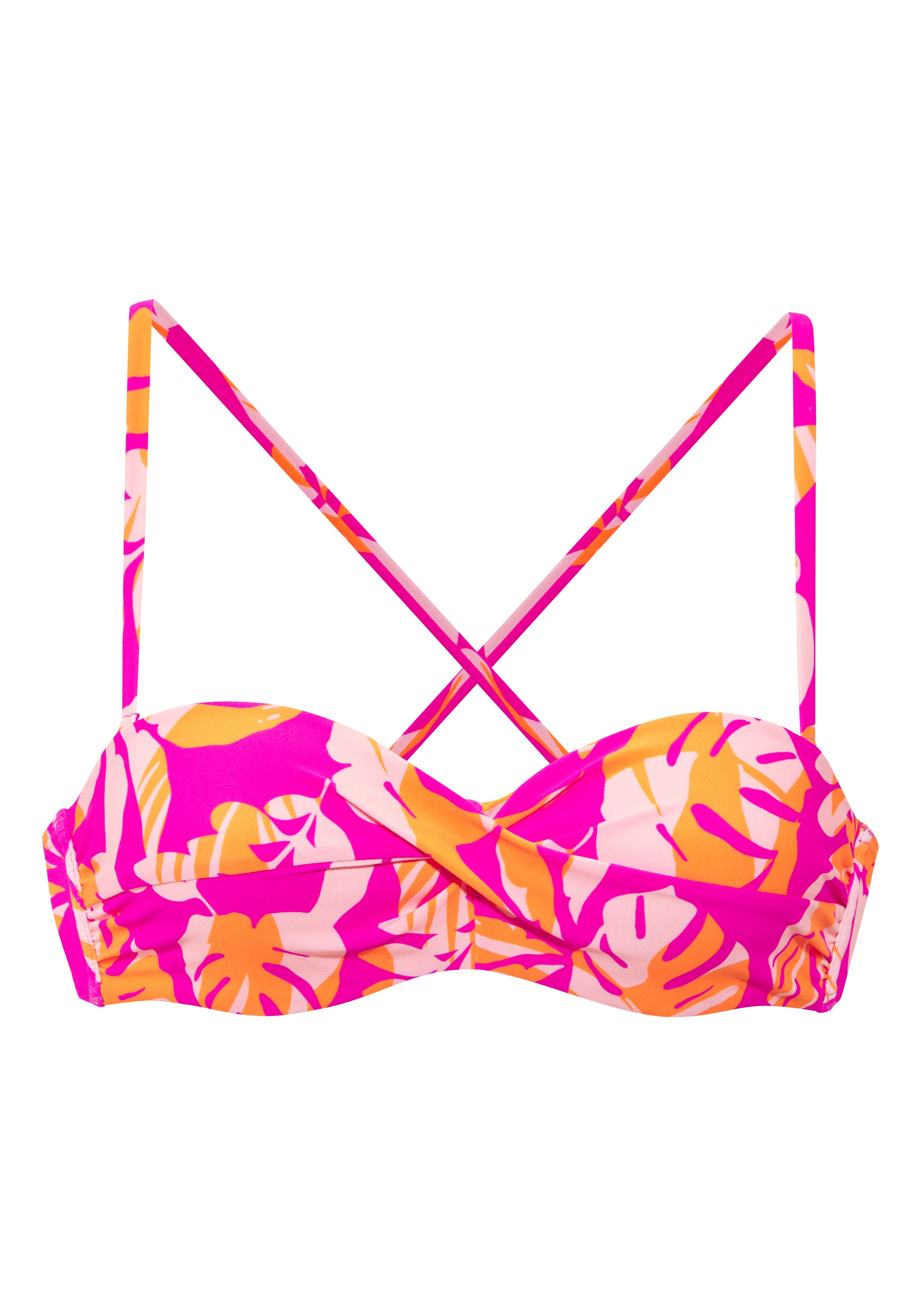 Thumbnail - Vivance Bügel-Bandeau-Bikini im tropischen Design