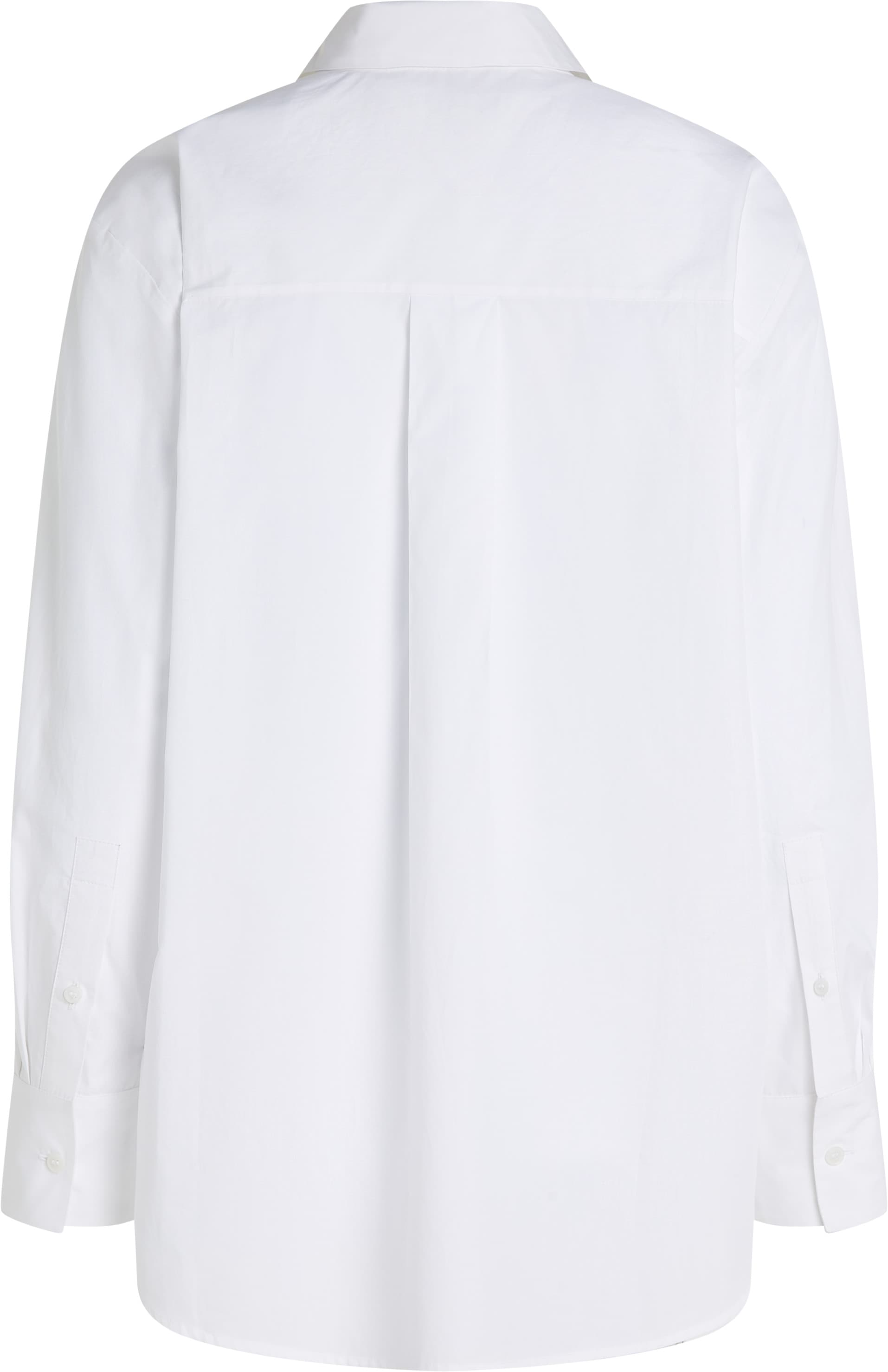 Tommy Hilfiger Curve Hemdbluse »CRV ESS COTTON EASY FIT SHIRT«, in Großen Größen, Brusttasche, Kellerfalte hinten, abgerundeter Saum