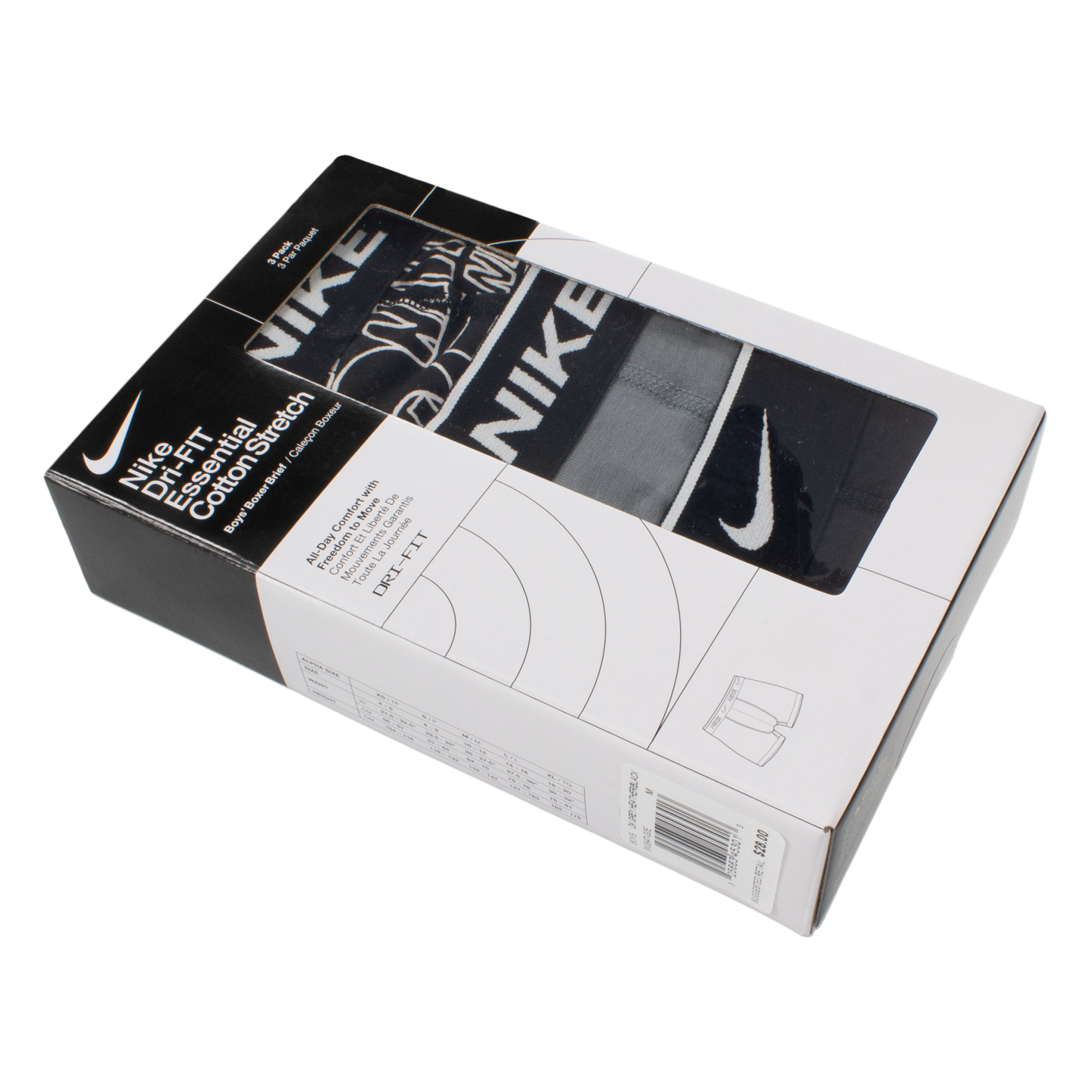 Nike Sportswear Boxershorts »NHB PRINT E DAY CT STRCH 3P« 3 Stk. tlg., für Kinder