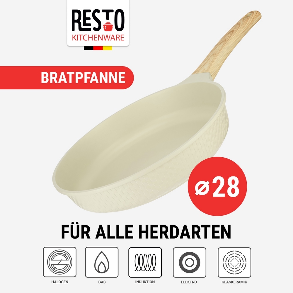 RESTO Kitchenware Bratpfanne »Ran, Universalpfanne mit Antihaftbeschichtung«, Aluminiumguss, (1 tlg.), Induktion, für alle Herdarten geeignet