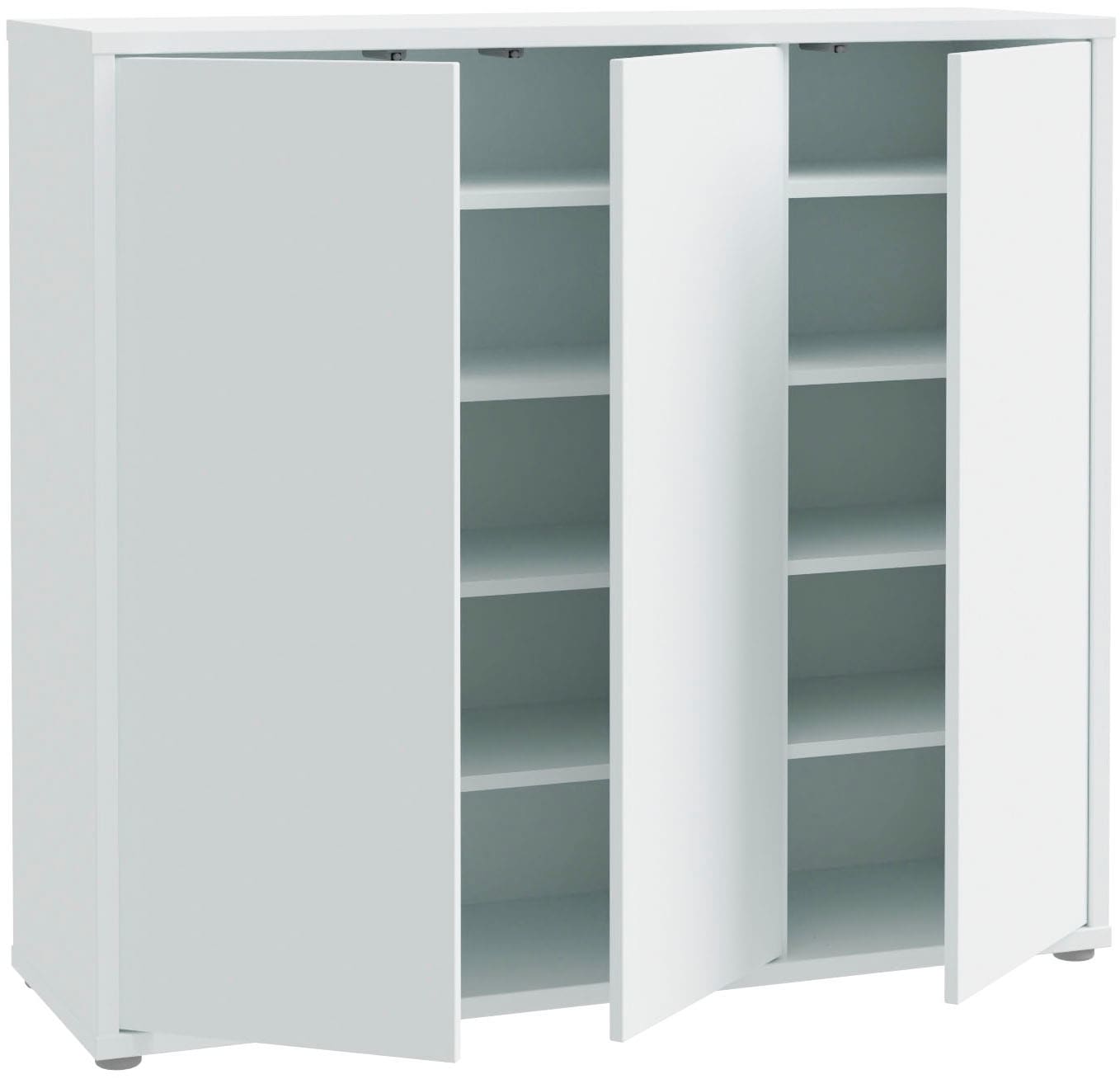 FORTE Schuhschrank »Alice Springs«, (B/H/T 109,2/99,1/34,9 cm), Stauraumschrank, Mehrzweckschrank, grifflose Front, Push to open