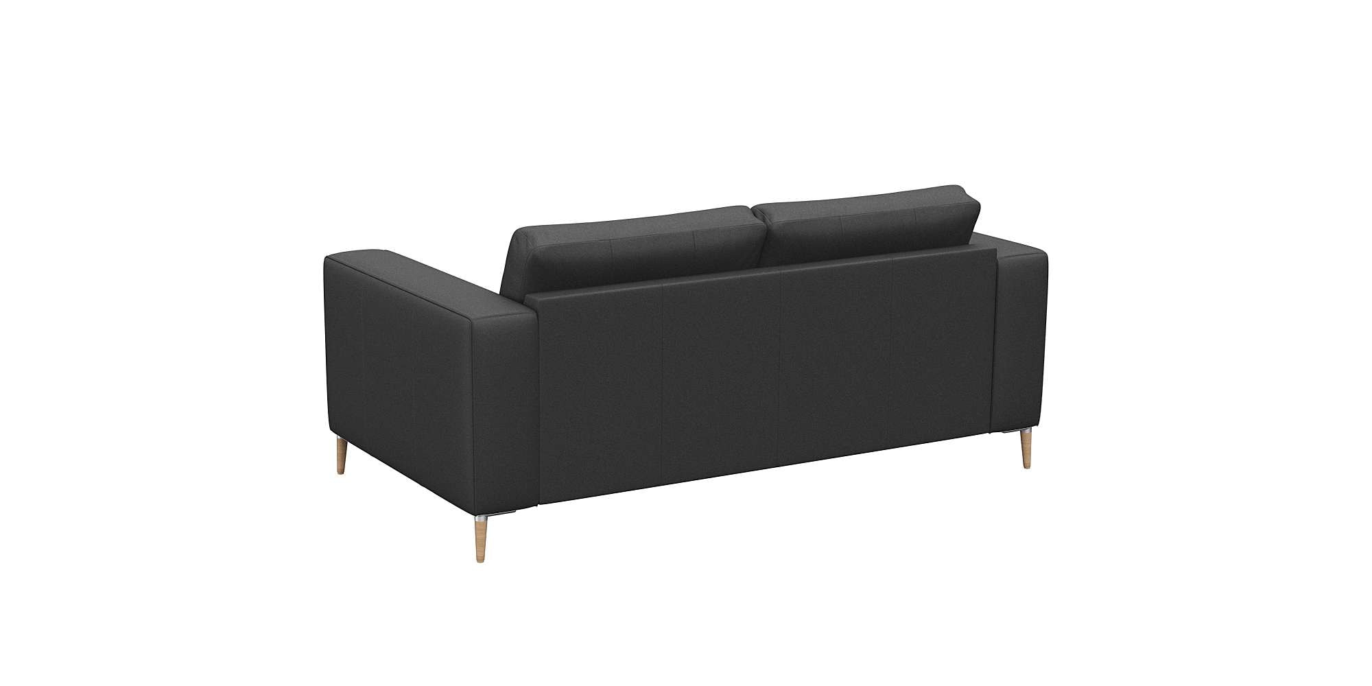 FLEXLUX 2-Sitzer »Fiore Designsofa, bequem und komfortabel durch hochwertigen Sitzaufbau«, breite Armlehnen, Kaltschaum, Füße Alu+ Eiche