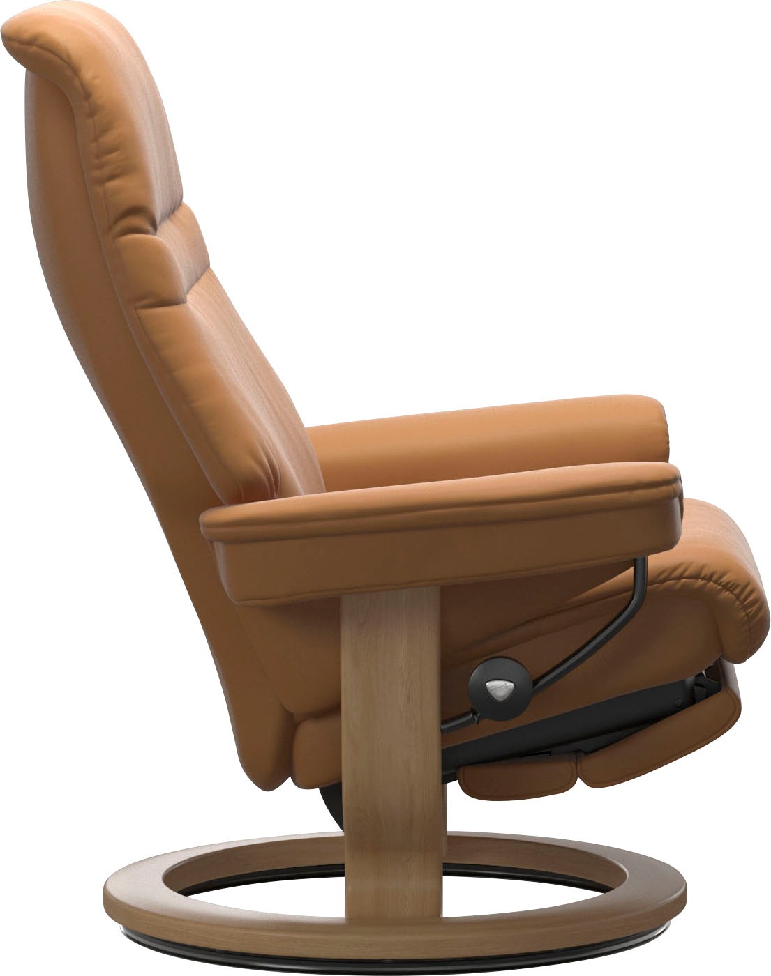 Relaxsessel STRESSLESS "Sunrise", new caramel batick, B:79cm H:103cm T:78cm, Leder BATICK: BATICK ist ein leicht korrigiertes, durchgefärbtes und genarbtes Möbelleder, bei dem die meisten Unebenheiten und Spuren in der Regel entfernt wurden.;Leder PALOMA: 5