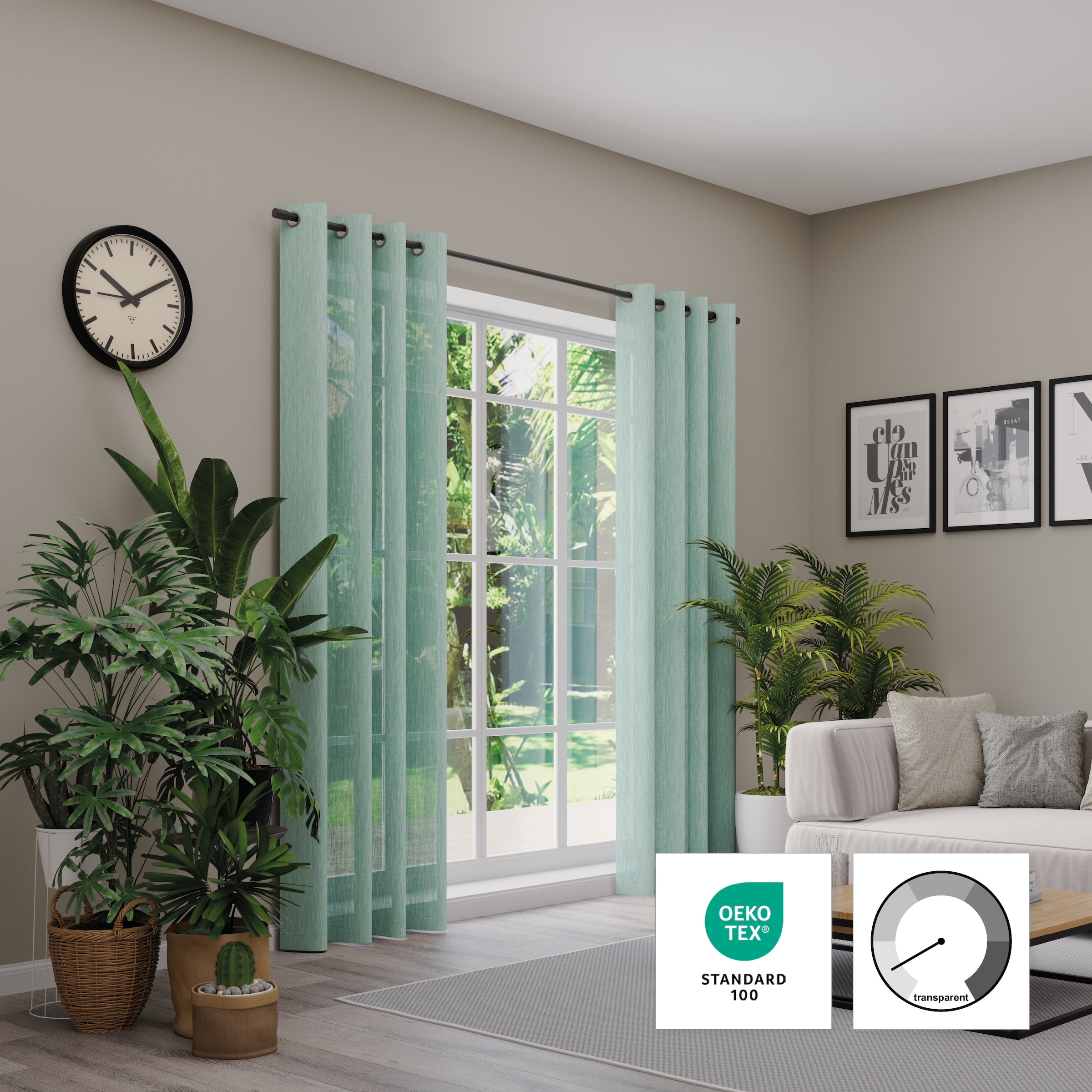 Neutex for you Vorhang "Libre-ECO" Ösen 1 Stk. tlg. Breite 142 cm, nach Maß