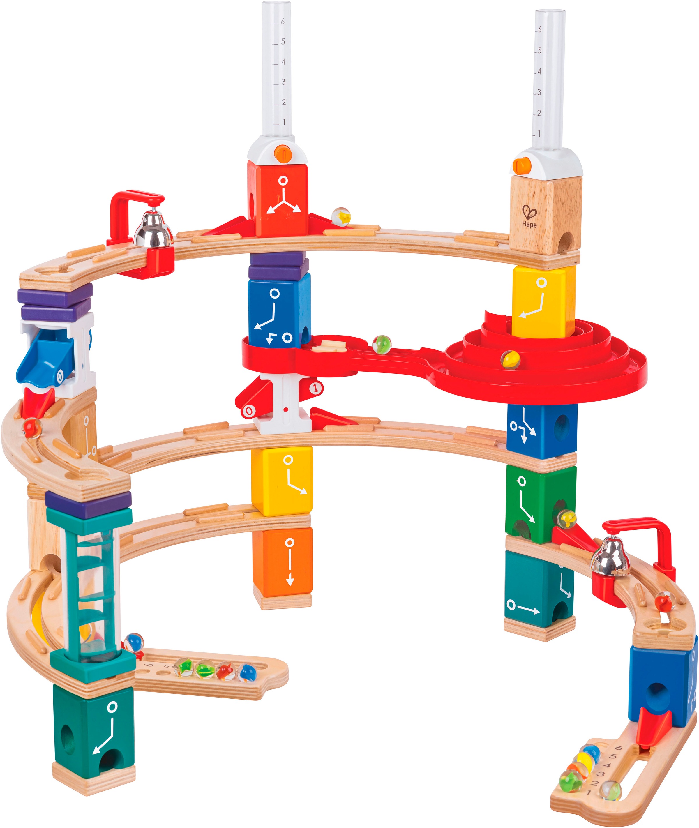 Hape Kugelbahn »Quadrilla Kodierungsset für Fortgeschrittene«, (119 tlg.)