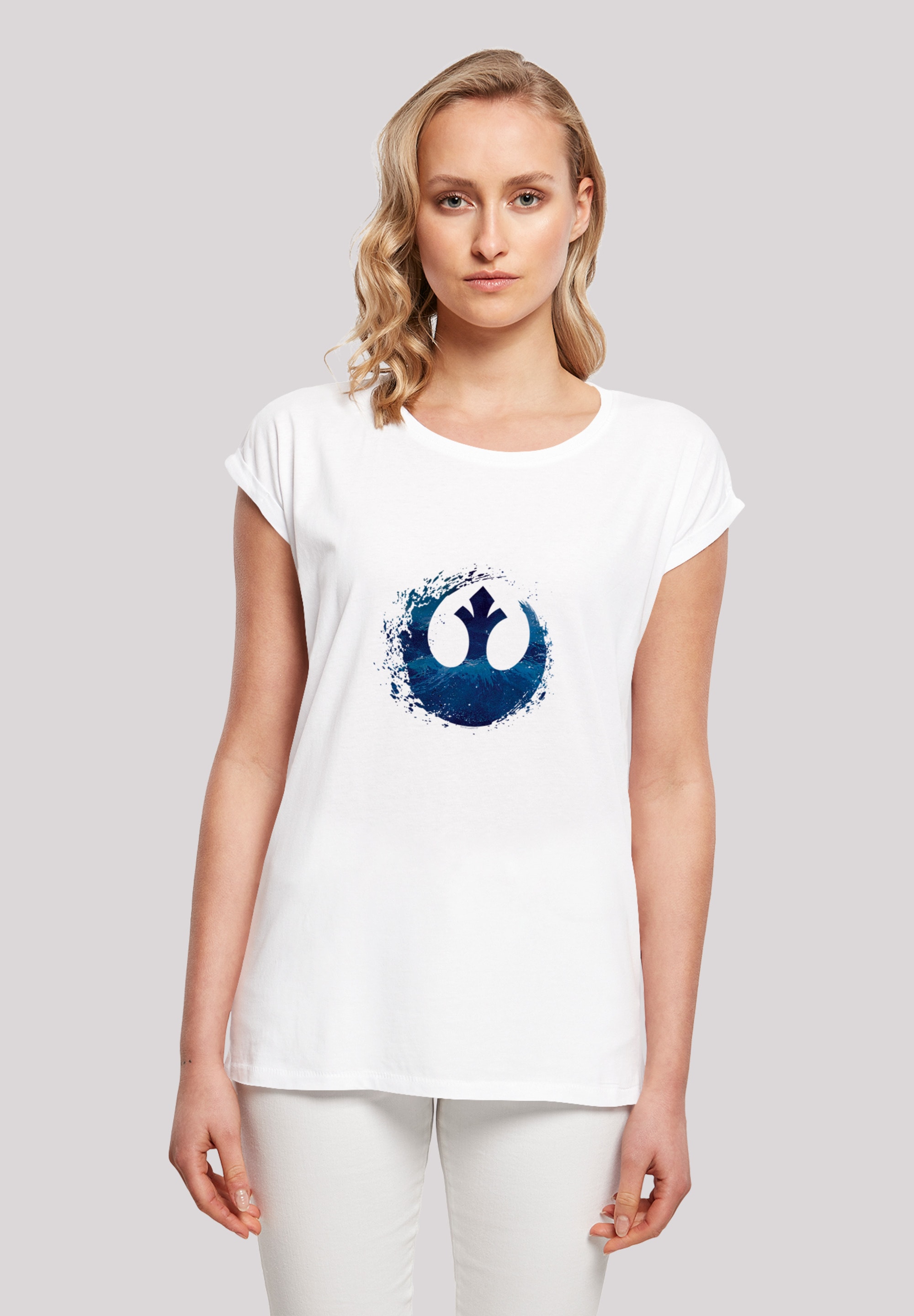 F4NT4STIC T-Shirt »'Star Wars Rise Of Skywalker Rebellen Logo Wave'«, Print