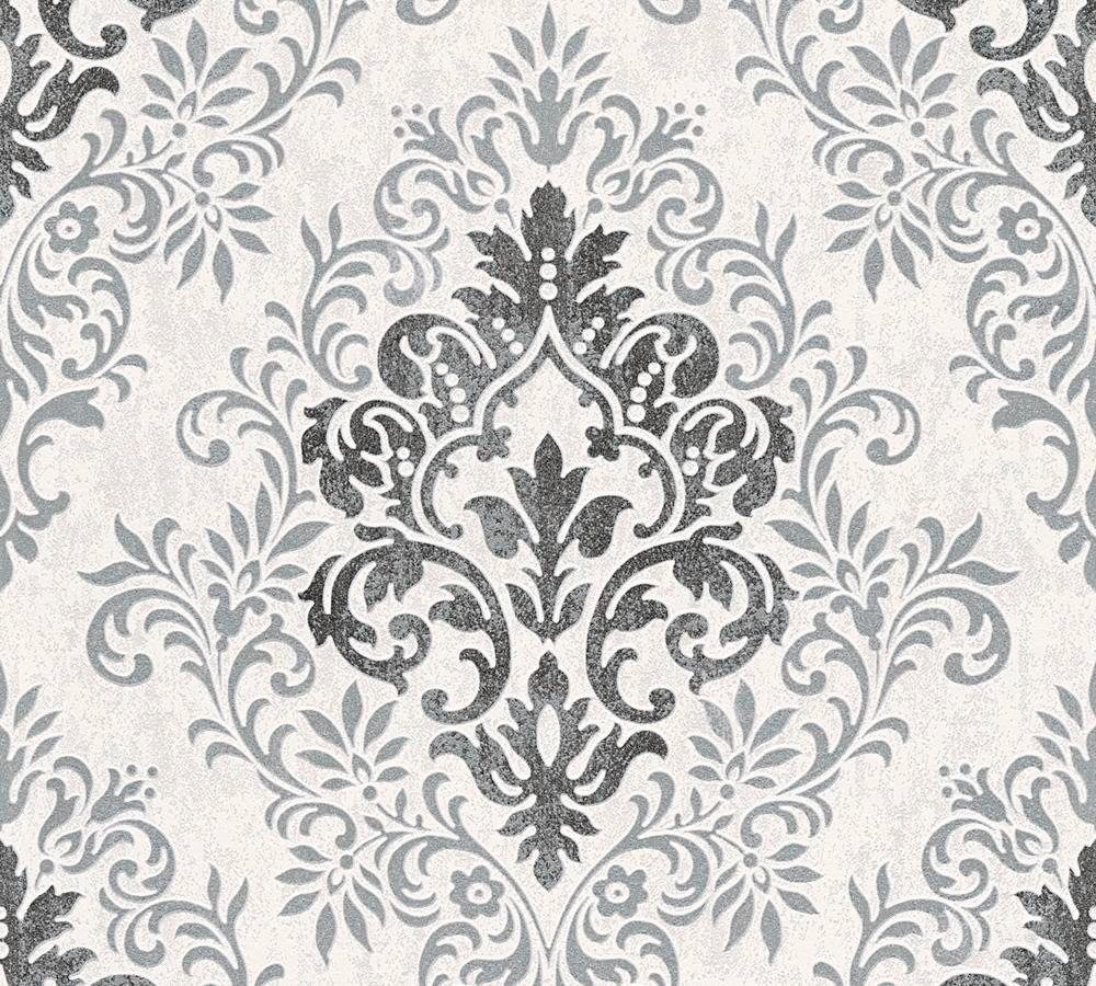 living walls 1100000002199 "Tapete mit Ornamenten barock" floral gemustert glänzend matt metallic ornamental strukturiert Tapete Klassik Metallic Tapeten Wohnzimmer Schlafzimmer Küche modern