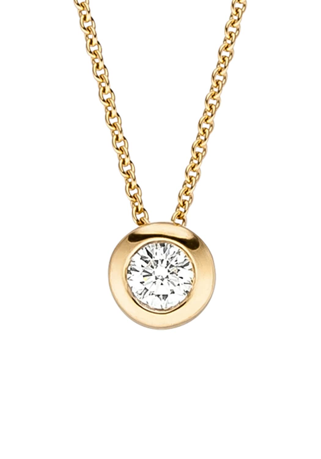 JOBO Kette mit Anhänger »Diamant Brillant 0,25 ct.«, 585 Gold 45 cm