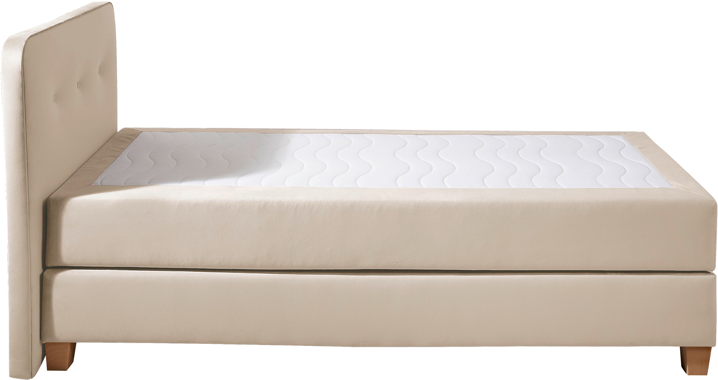 Home affaire Boxspringbett »Fargo«, inkl. Topper, in 3 Matratzenarten, in Samt- oder Strukturstoff