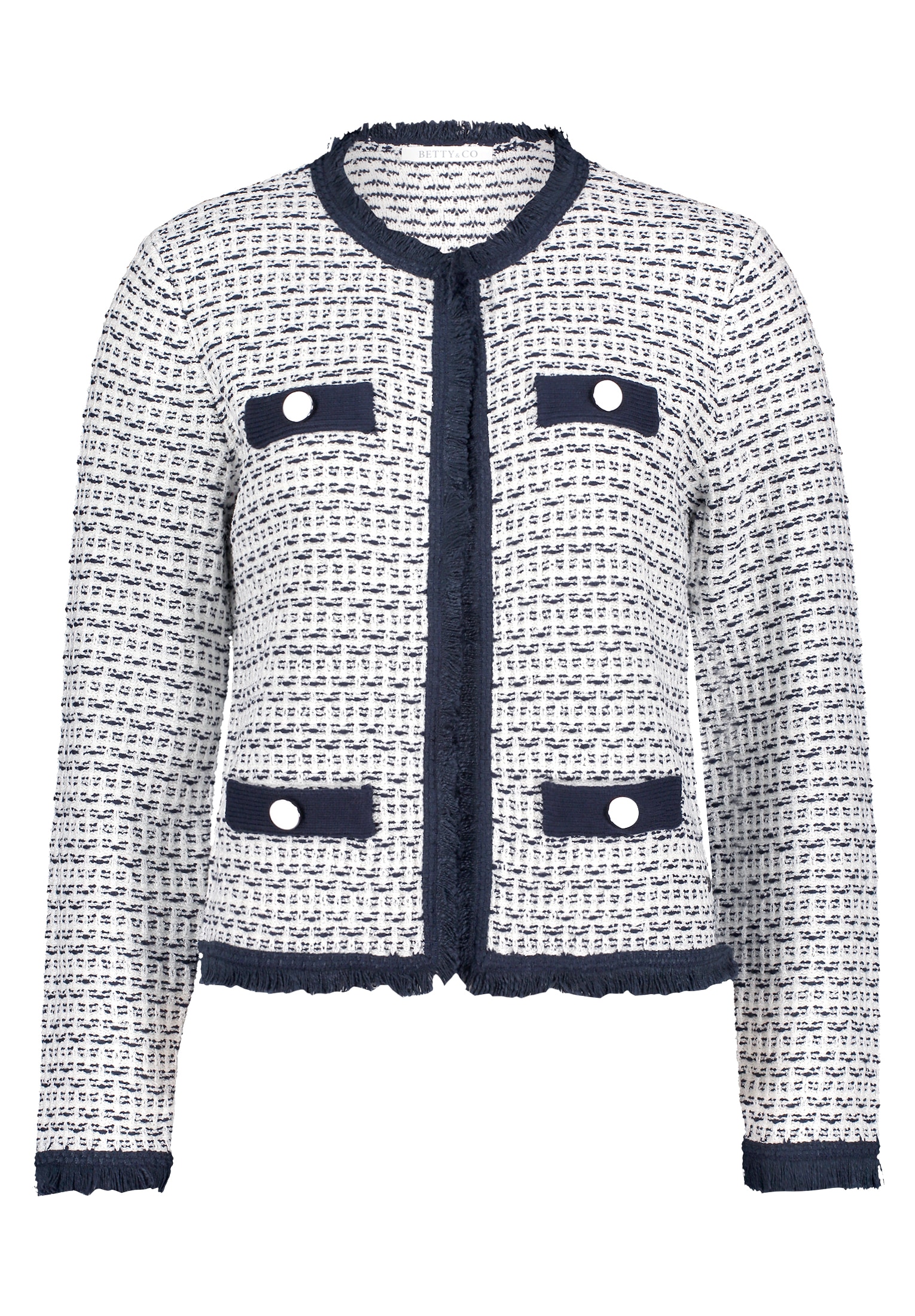 Betty&Co Strickjacke »Betty & Co Strick-Cardigan mit Rundhalsausschnitt«, Struktur