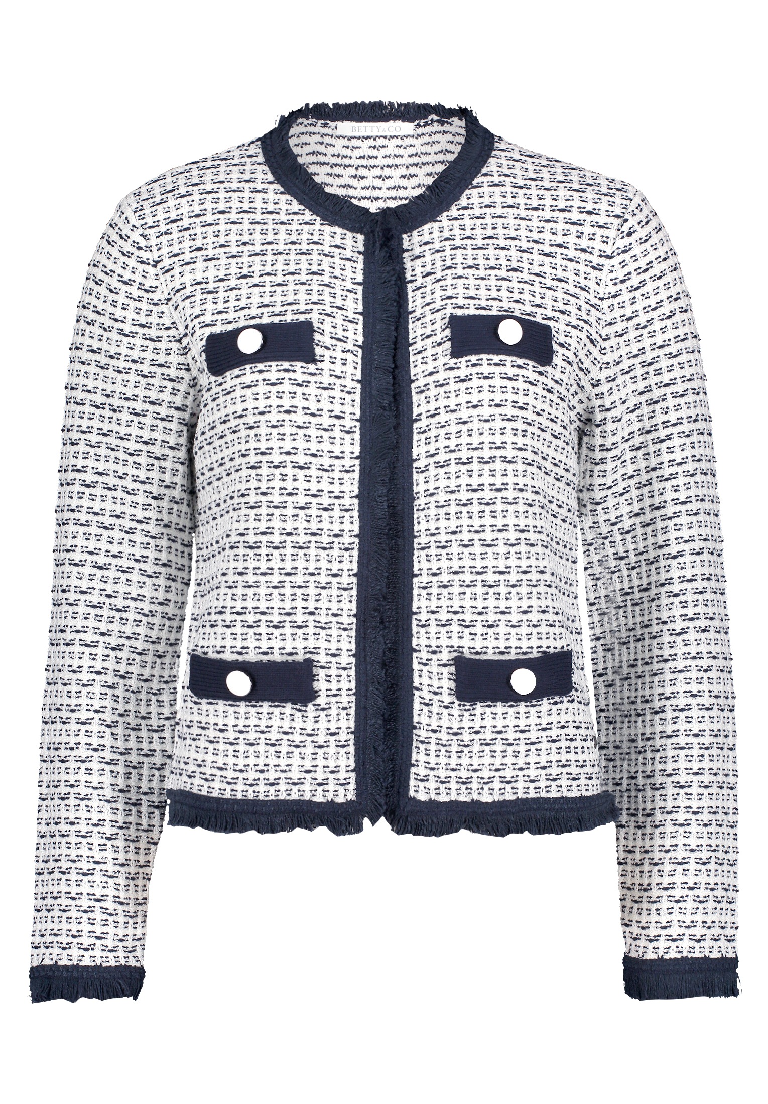 Betty&Co Strickjacke "Damen Strick-Cardigan mit Rundhalsausschnitt" 1 Stk. günstig online kaufen