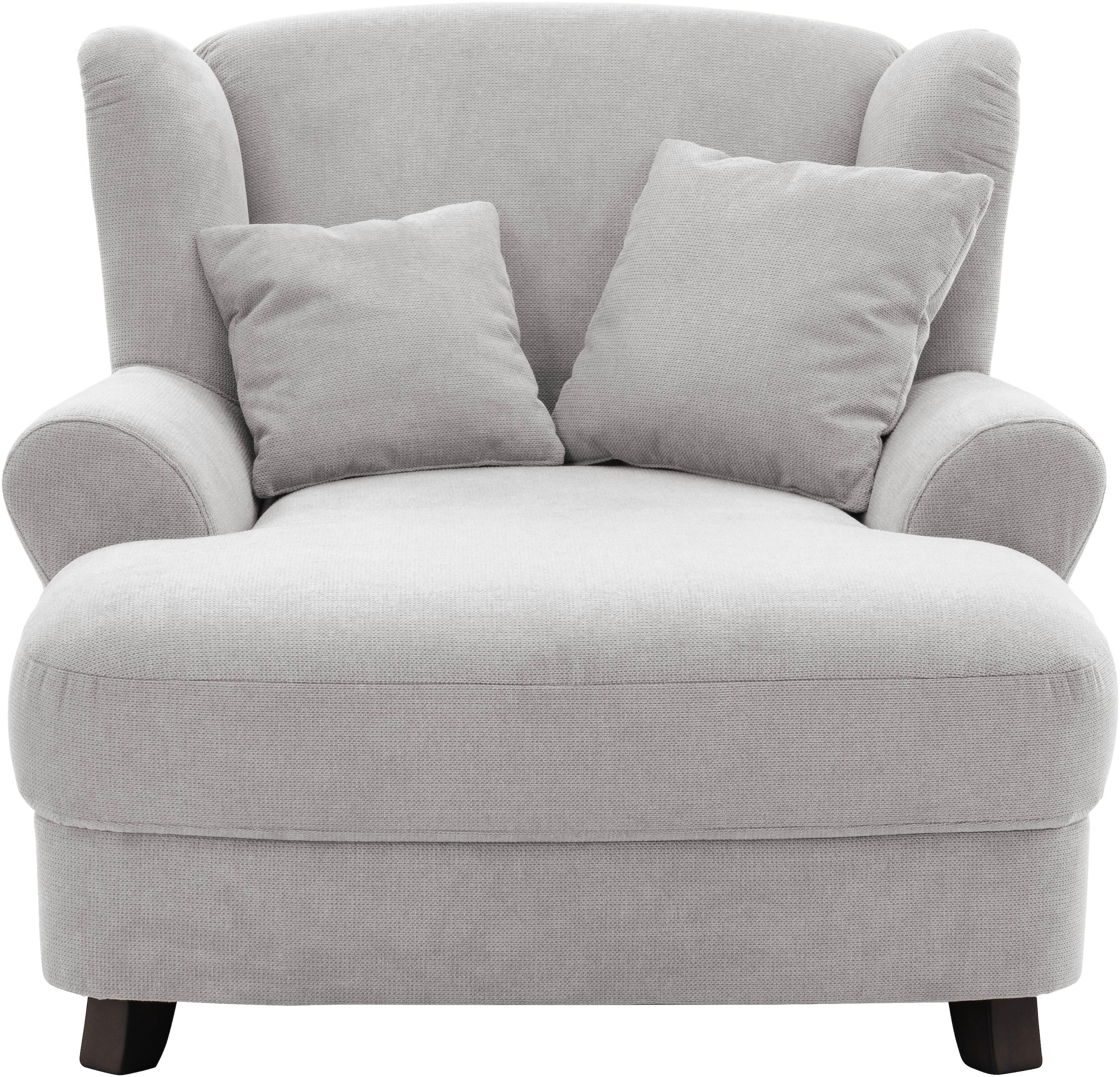 OTTO home XXL-Sessel "Oase, B: 120 cm, Sitzhöhe: 50 cm - OTTO. Verlässliche Qualität." Loungesessel mit 2 Zierkissen & Massivholzfüße