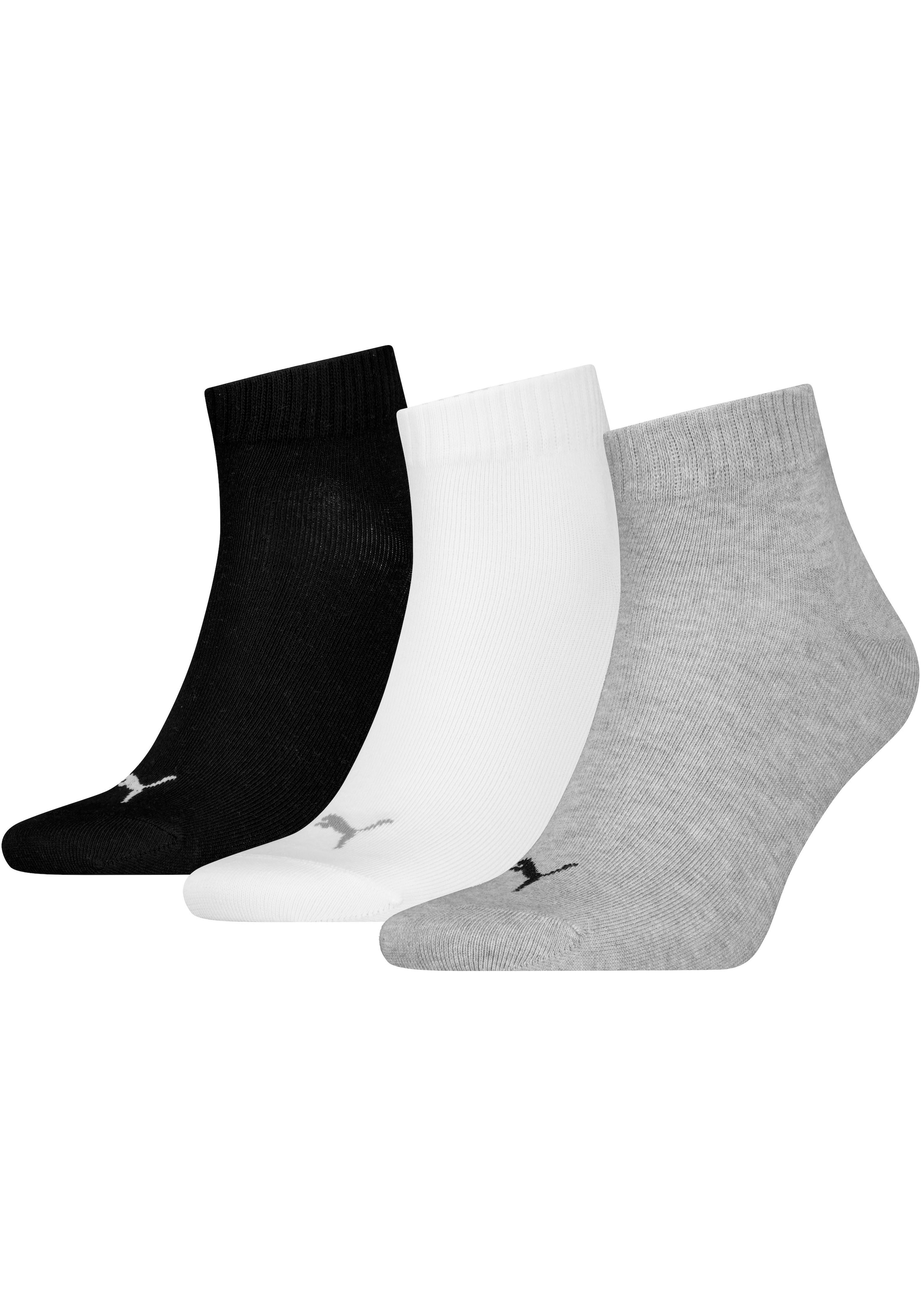 PUMA Kurzsocken "PUMA UNISEX QUARTER PLAIN 3P" 3 Paar, 3 Paar tlg. Atmungsa günstig online kaufen