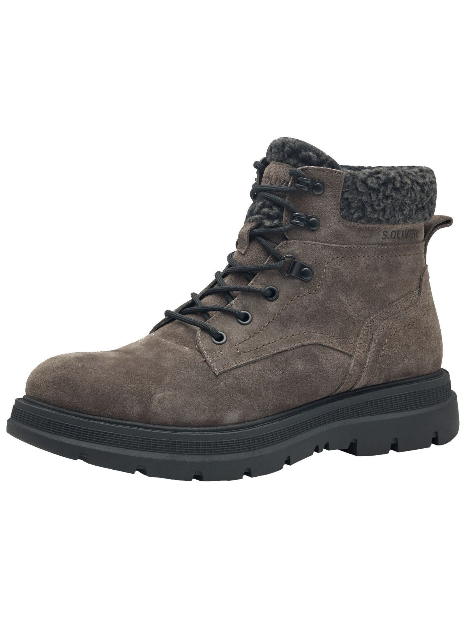 s.Oliver Schnürstiefelette "s.Oliver Stiefelette Veloursleder"