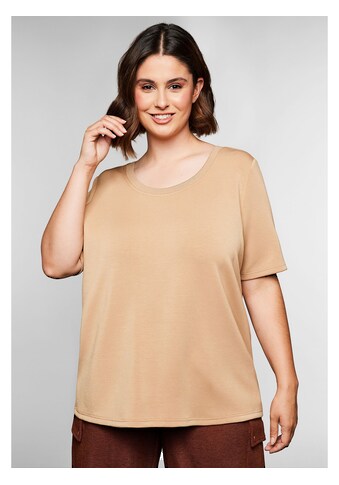 Sheego Rundhalsshirt »Shirt«, mit verlängertem Halbarm kaufen