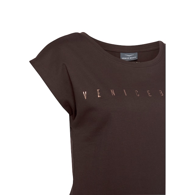 Venice Beach Kurzarmshirt, mit glänzendem Logodruck, T-Shirt aus Baumwolle  kaufen | BAUR