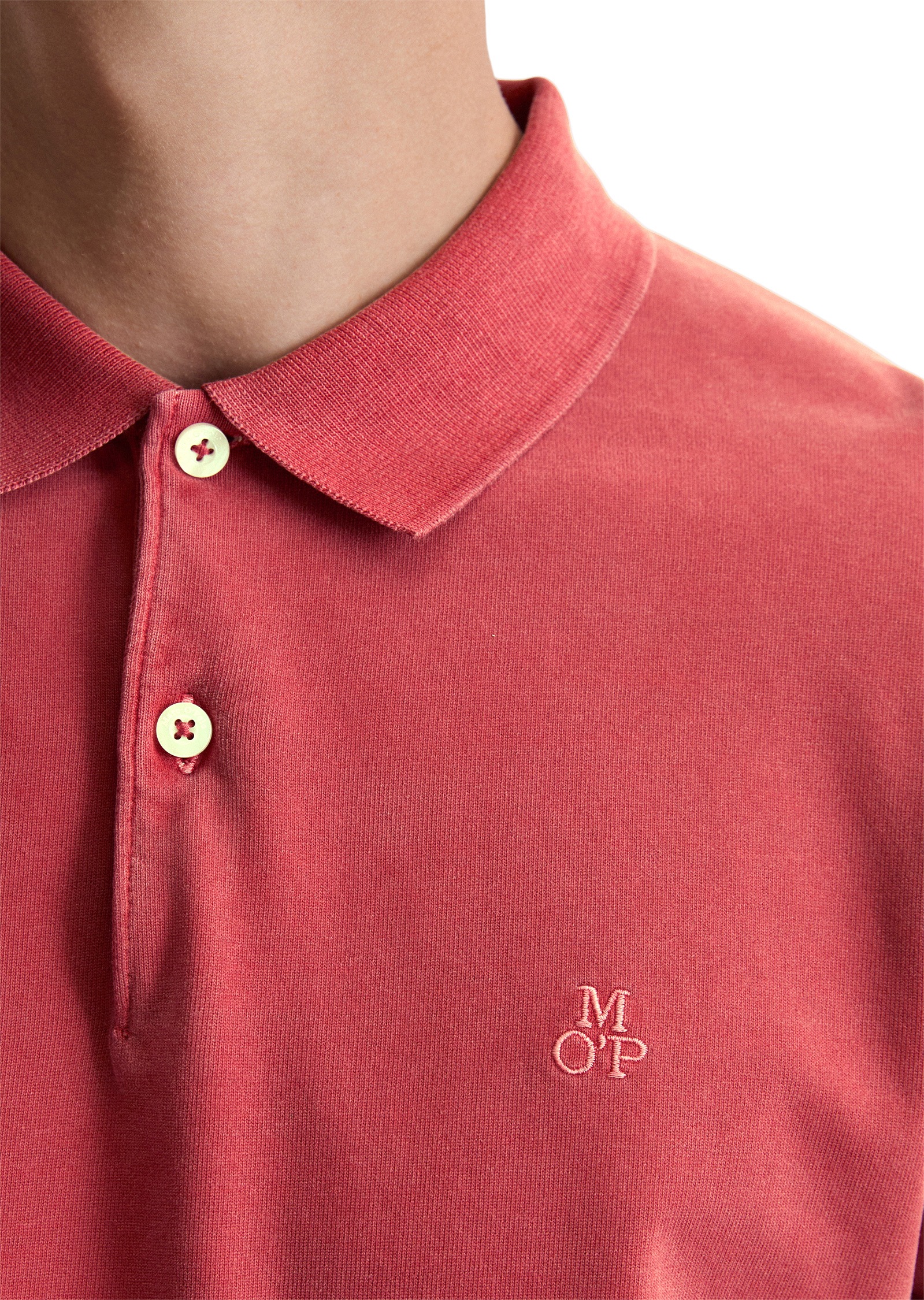 Marc O'Polo Langarm-Poloshirt »aus reiner Bio-Baumwolle«