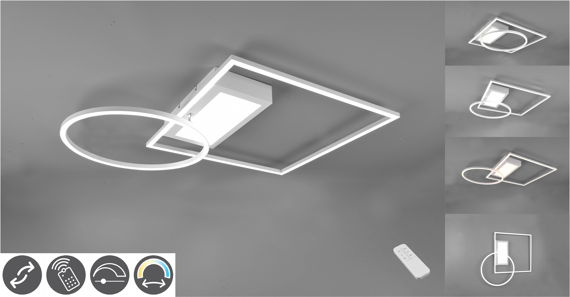 TRIO Leuchten LED intgrierter stufenlos Lichtfarbe BAUR Memory | 1 einstellbar, Deckenleuchte Funktion, flammig-flammig, »Downey«, Dimmer