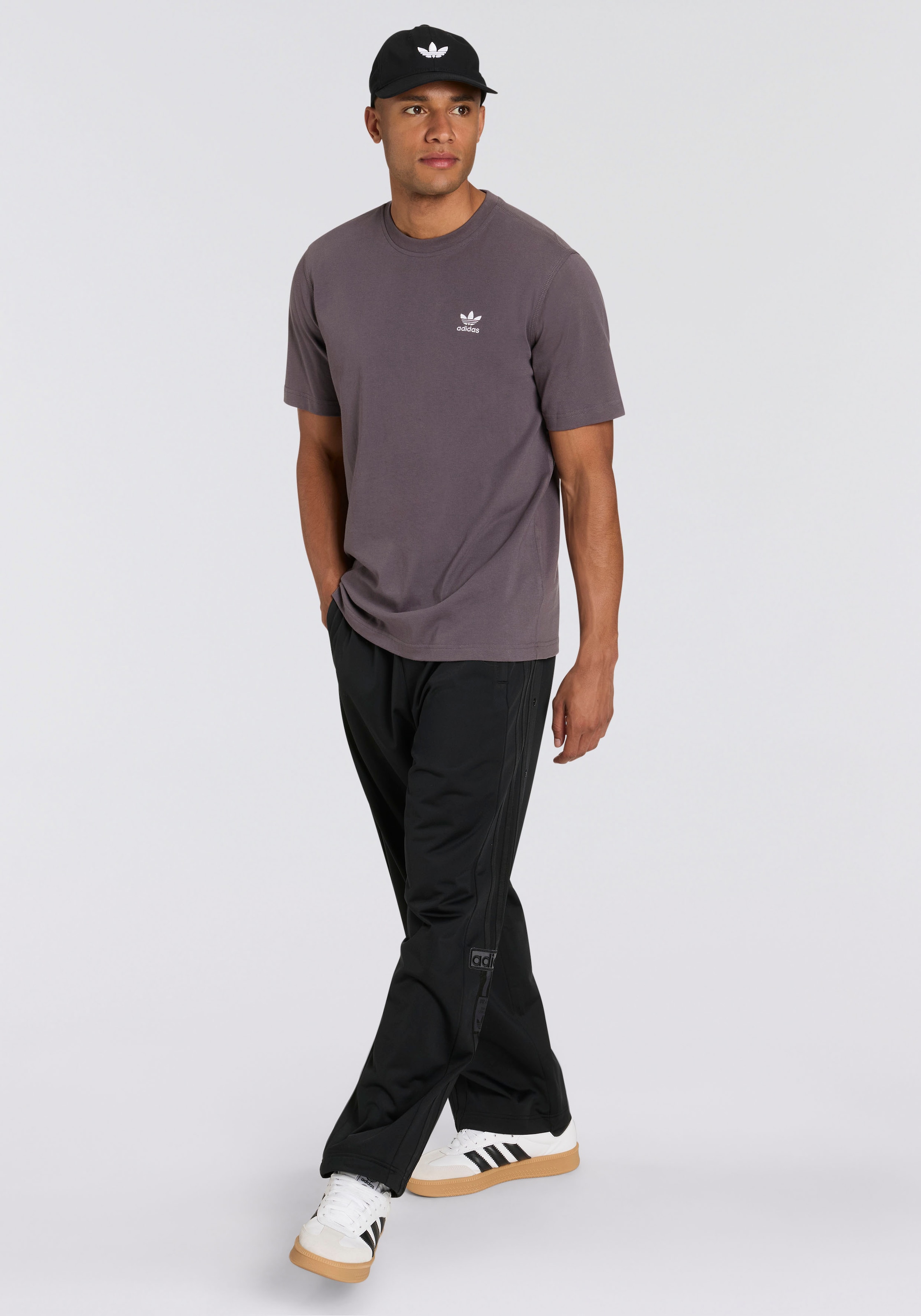 adidas Originals T-Shirt »TREFOIL ESS TEE«, drei Streifen Essentials Shirt mit Trefoil Logo