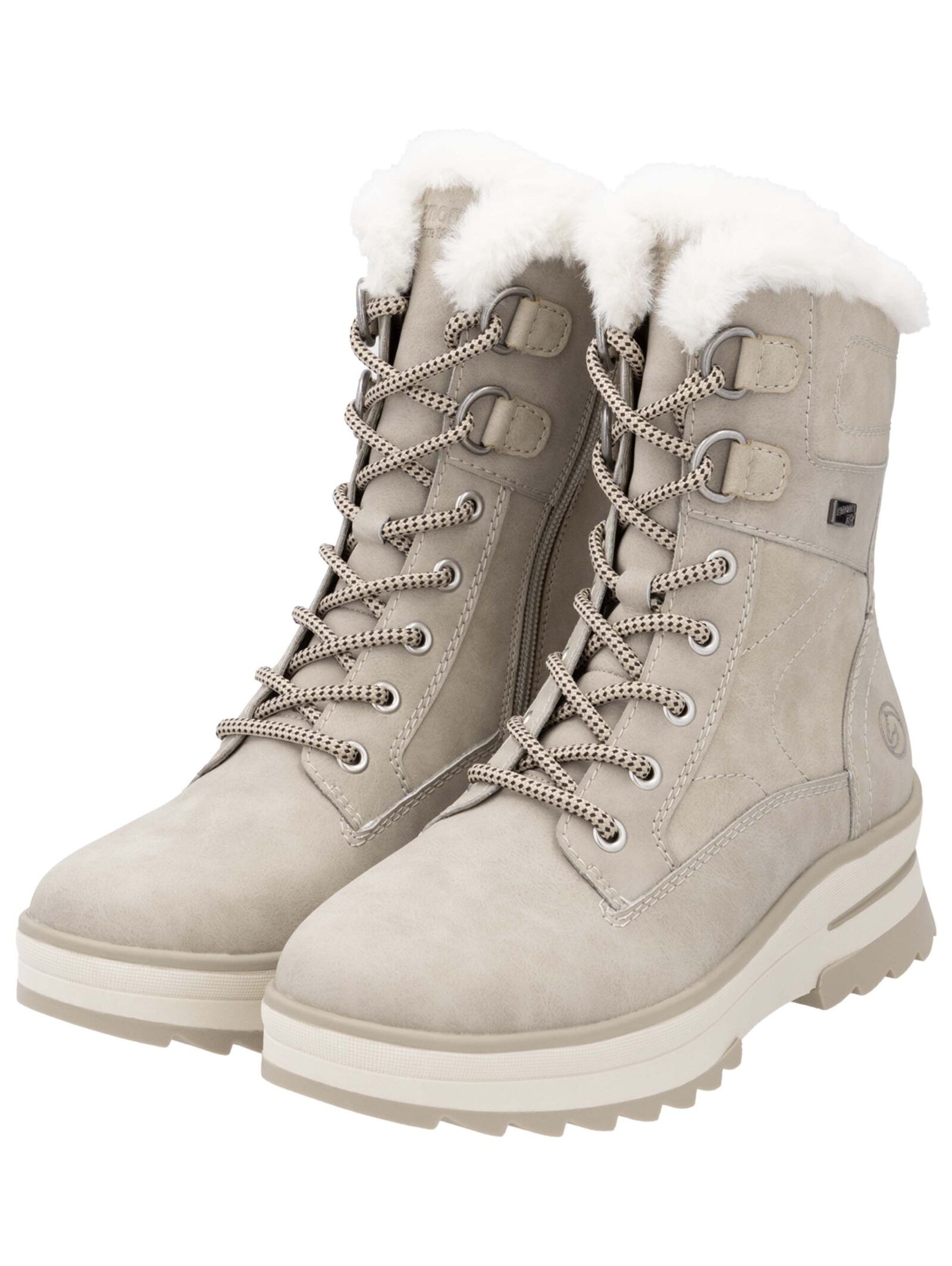 Schnürstiefelette REMONTE "Remonte Stiefelette Veloursleder", Damen, Gr. 40, grau (hellgrau), Veloursleder, Schuhe Schnürstiefelette 3