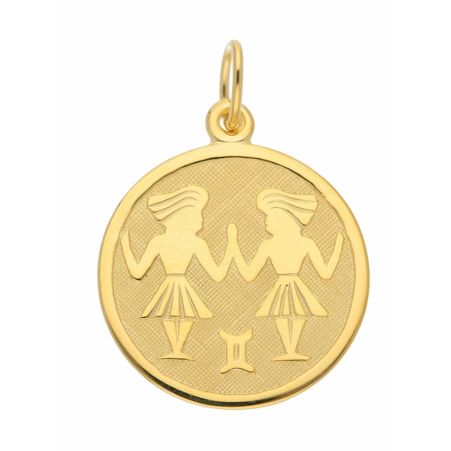 Adelia´s Kettenanhänger »333 Gold Sternzeichen Anhänger Zwilling Ø 16 mm«,  Goldschmuck für Damen & Herren online bestellen | BAUR